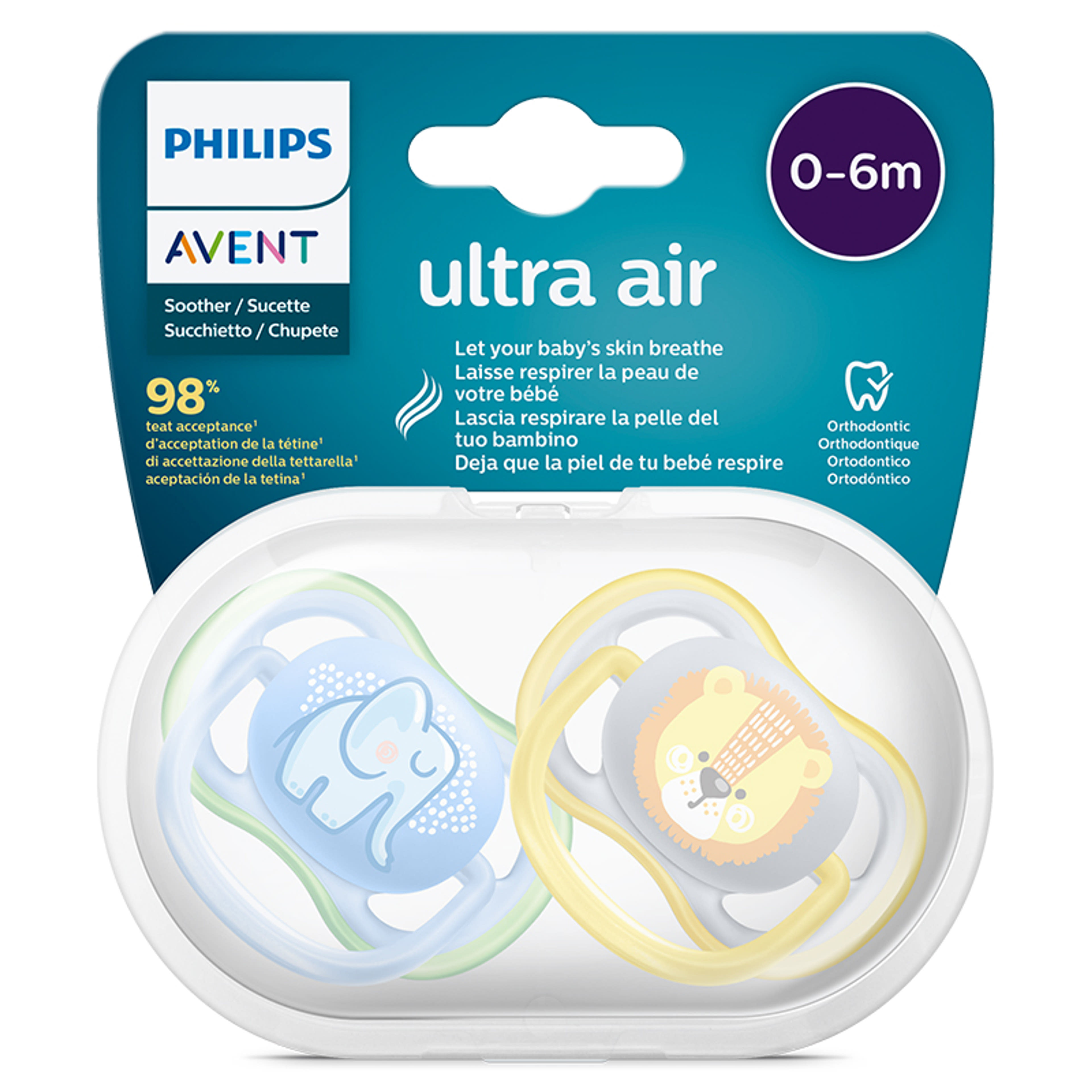 Philips Avent Ultra Air cumi 0-6 hónapos korig - 2 db