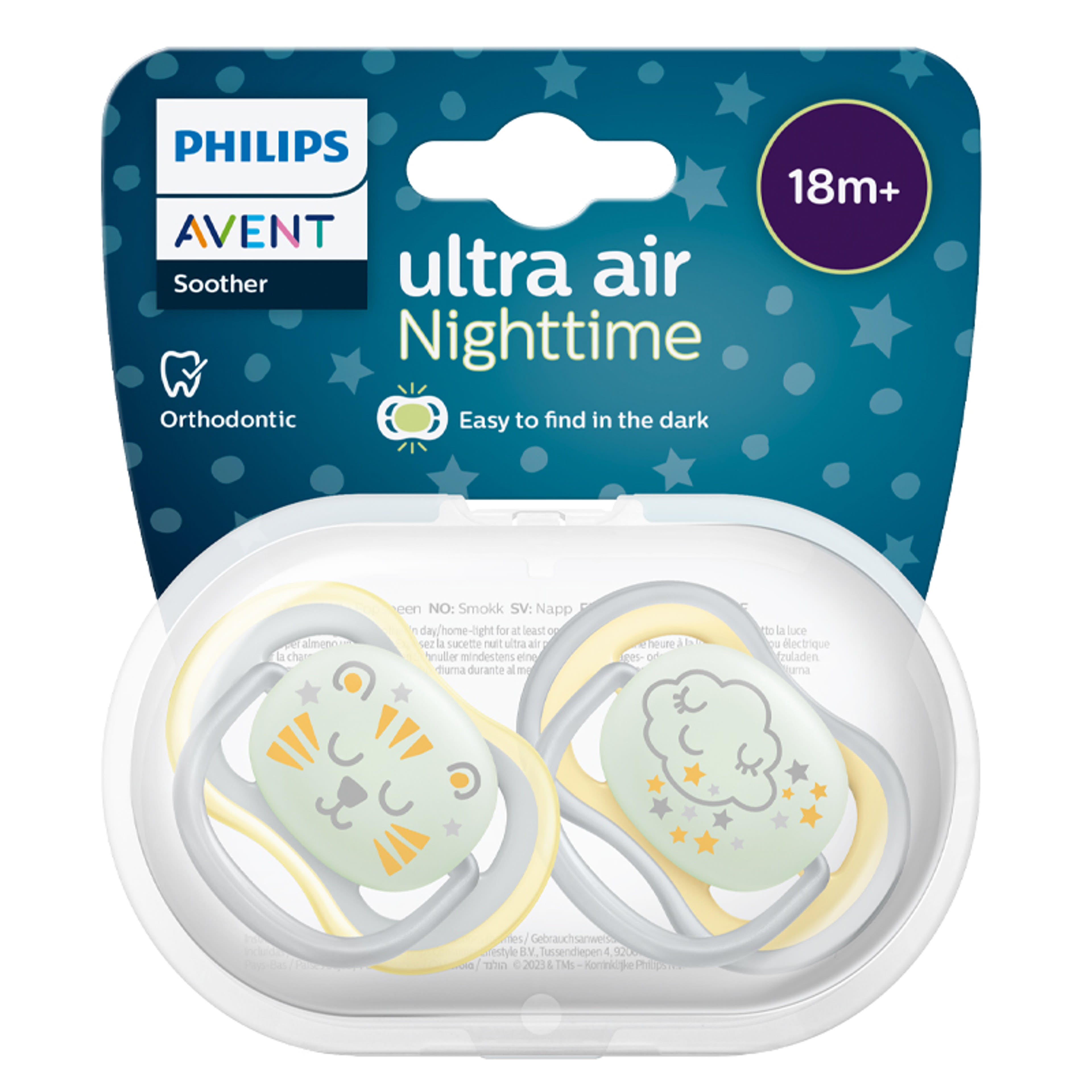 Philips Avent Ultra Air éjszakai játszócumi 18 hónapos kortól - 2 db-1