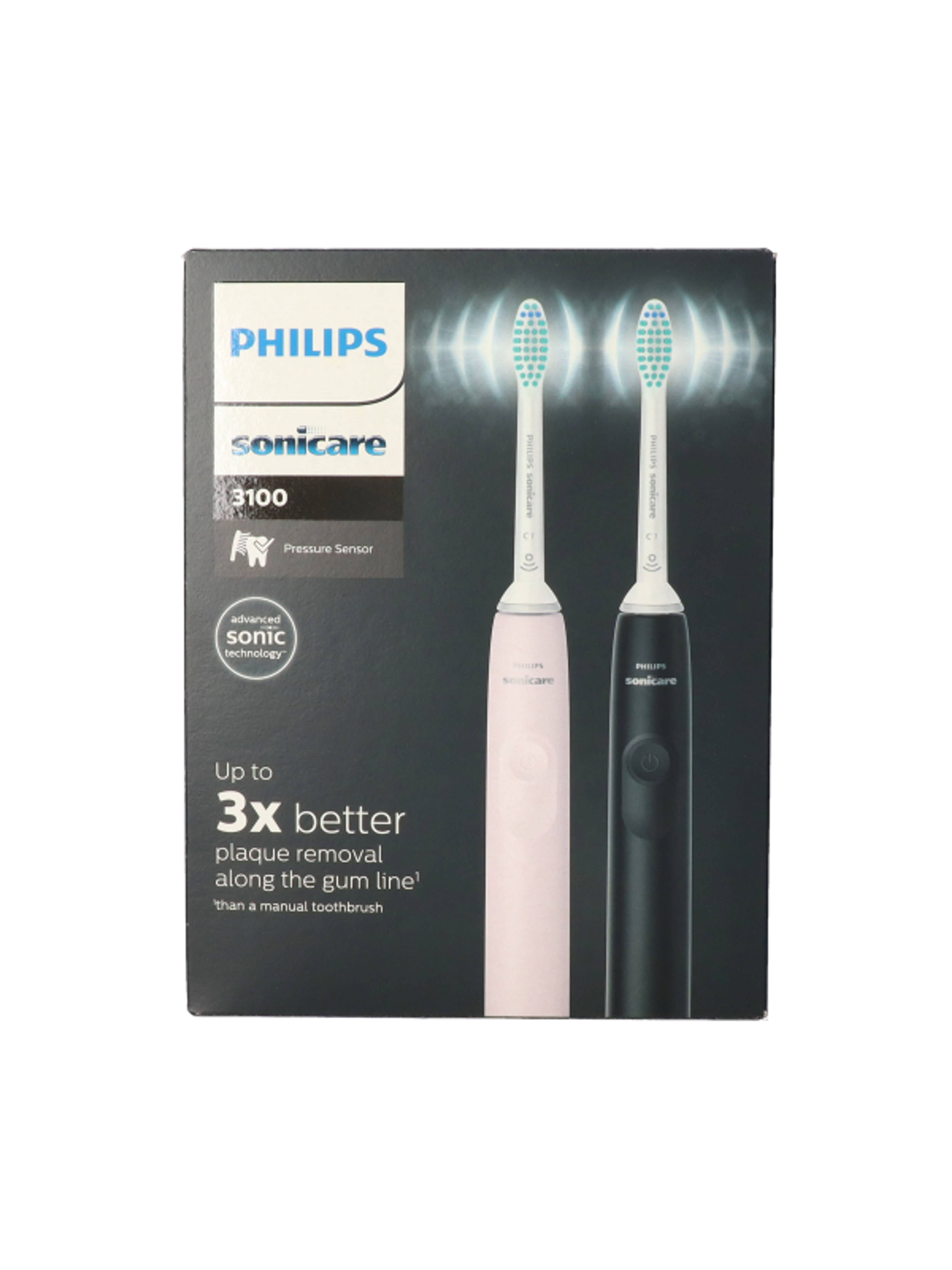 Philips Sonicare 3100 elektromos fogkefe, rózsaszín és fekete - 2 db