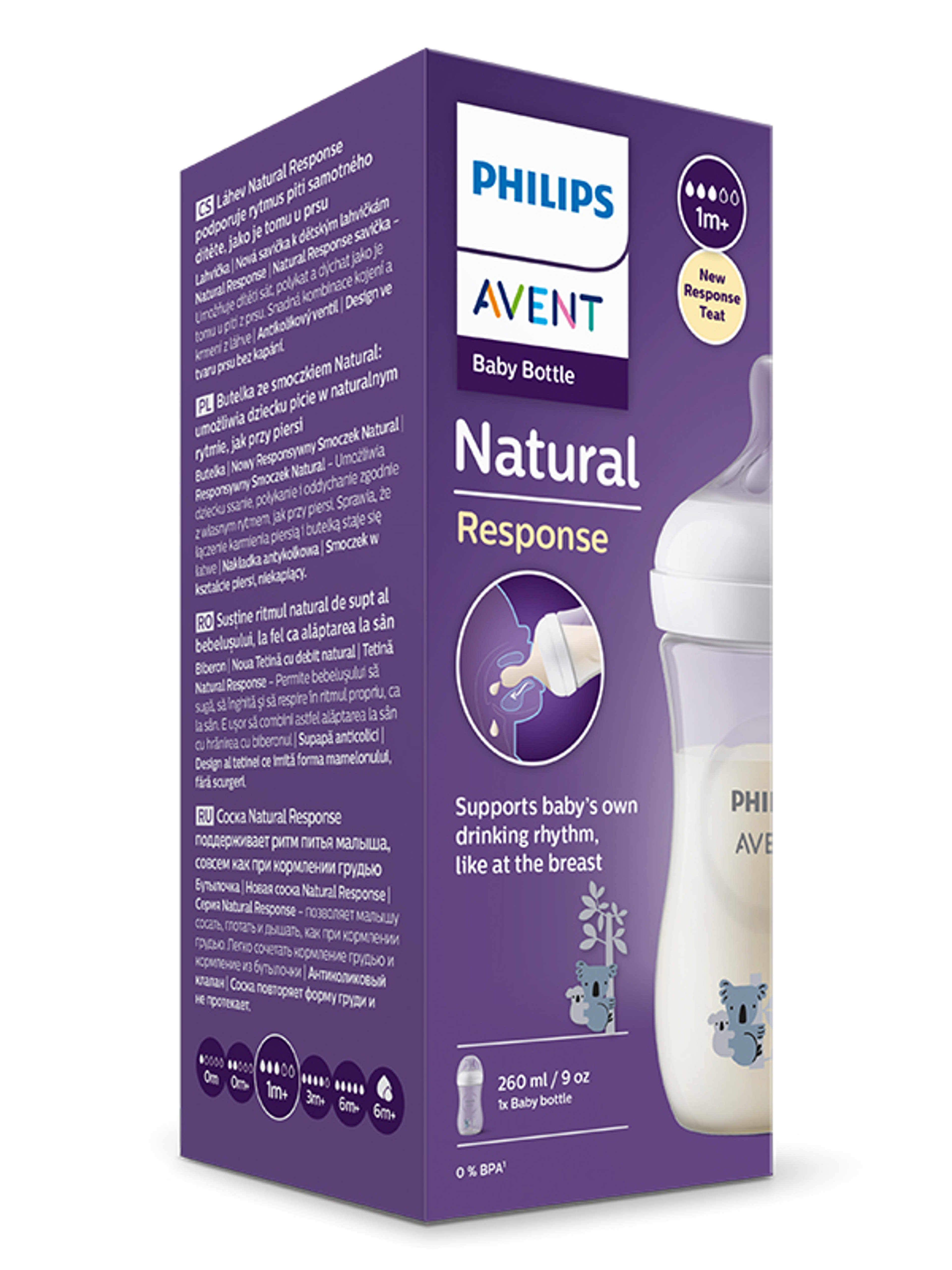Philips Avent Natural Response cumisüveg 1 hónapos kortól 260 ml - 1 db-3