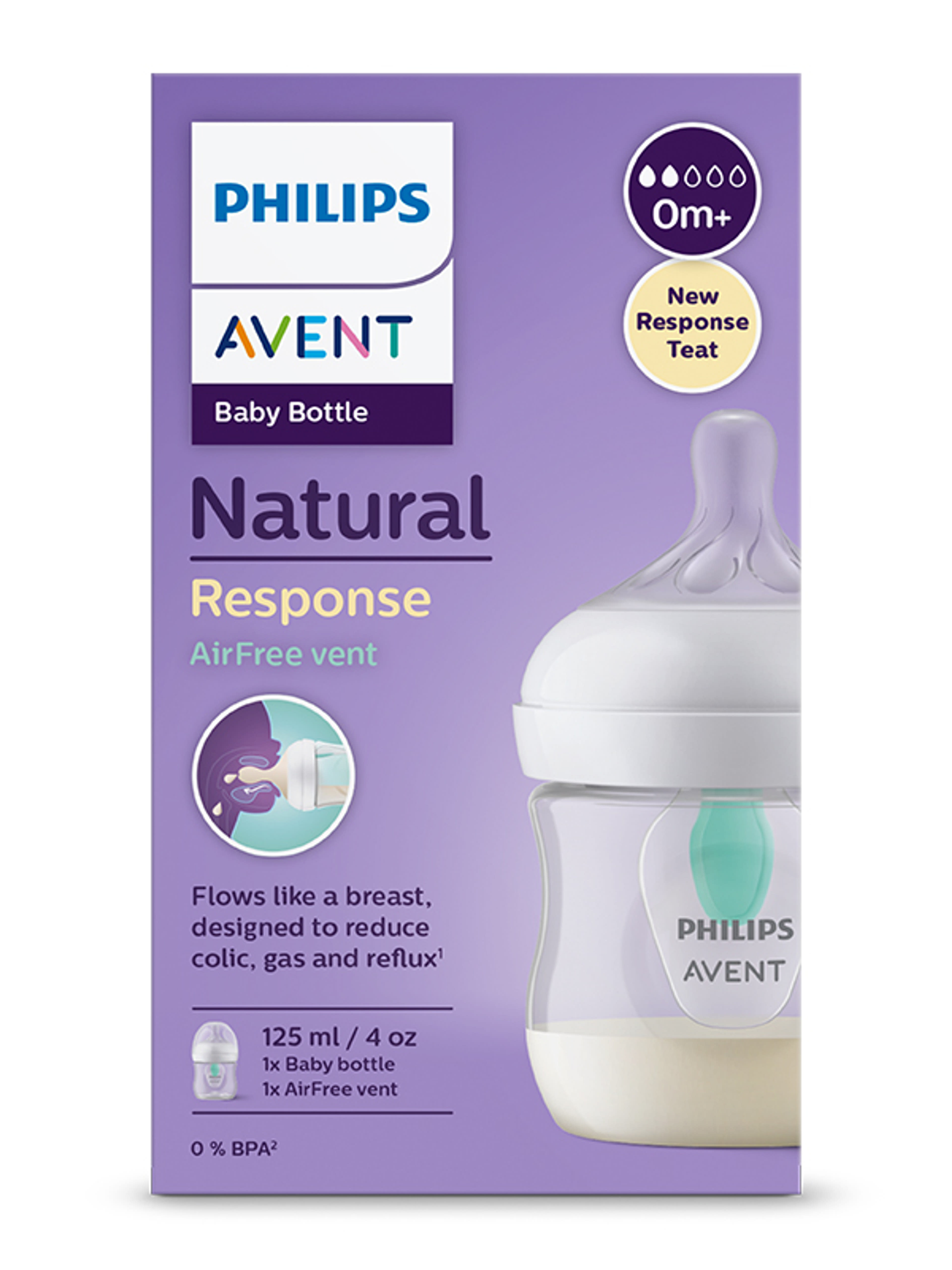 Philips Avent Natural Response AirFree cumisüveg újszülött kortól, 125 ml - 1 db-3