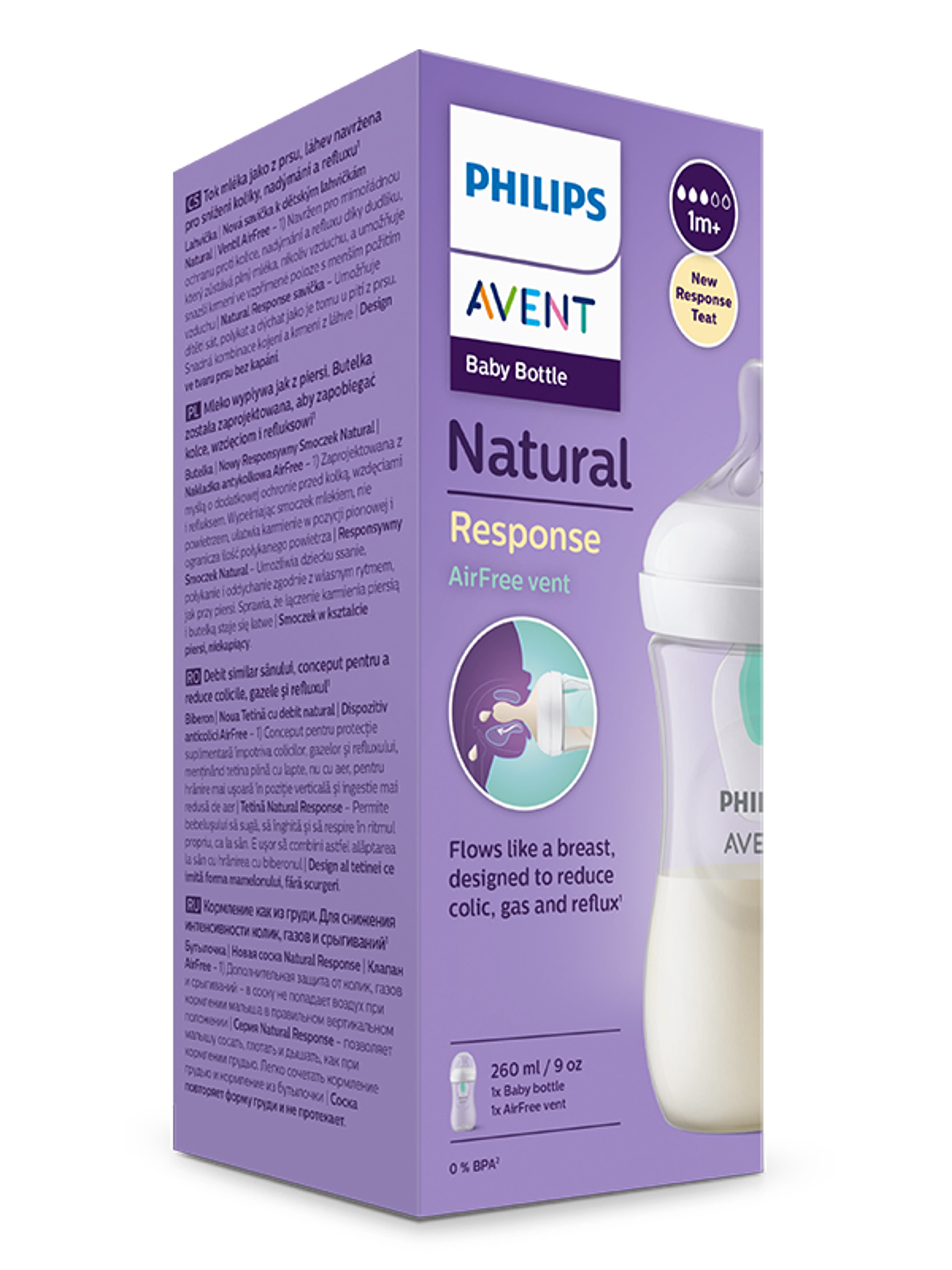 Philips Avent Natural Response AirFree cumisüveg 1 hónapos kortól, 260 ml - 1 db-3