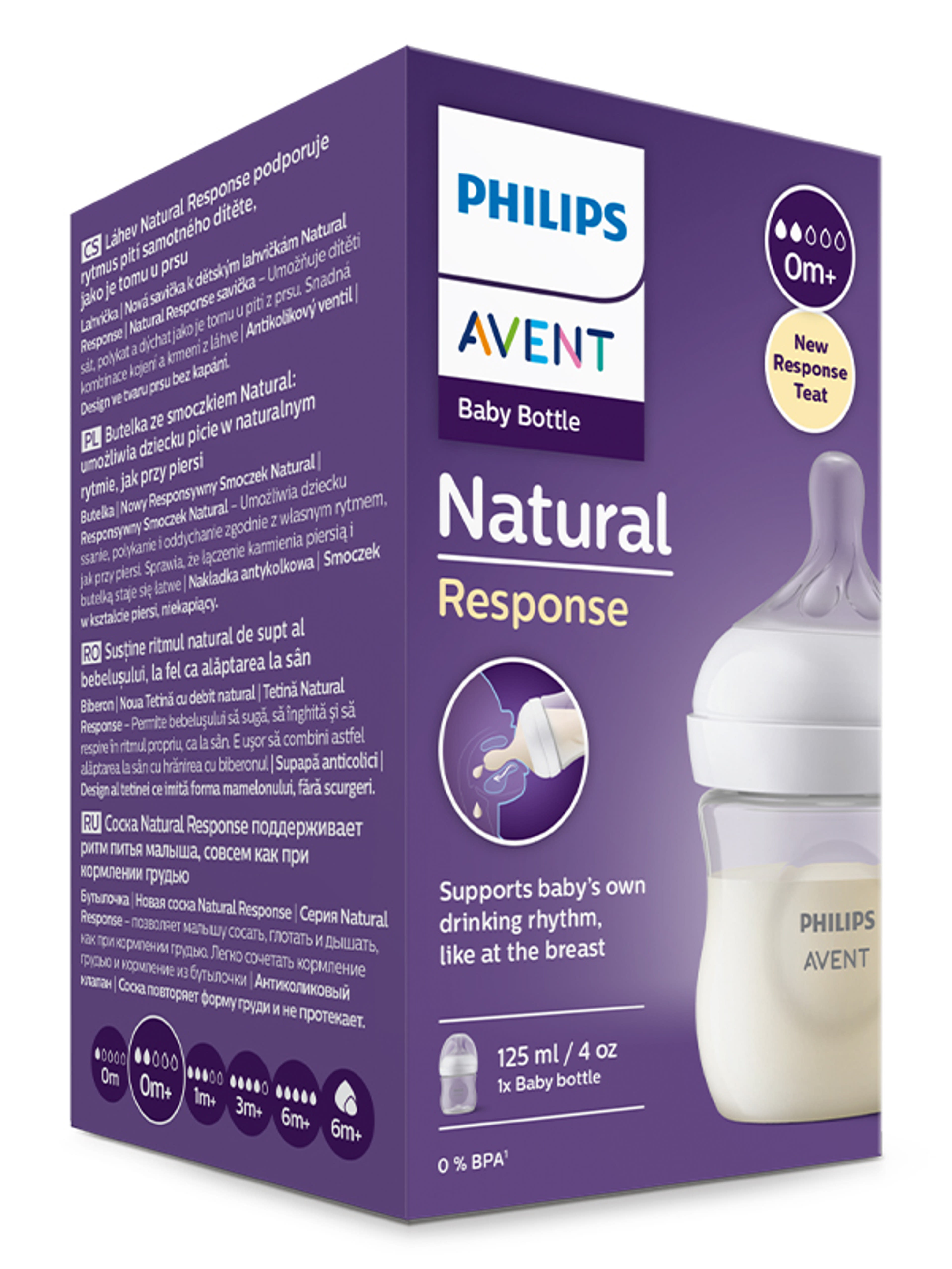 Avent Natural Resp. cumisüveg 0 Hónapos kortól - 125 ml-3