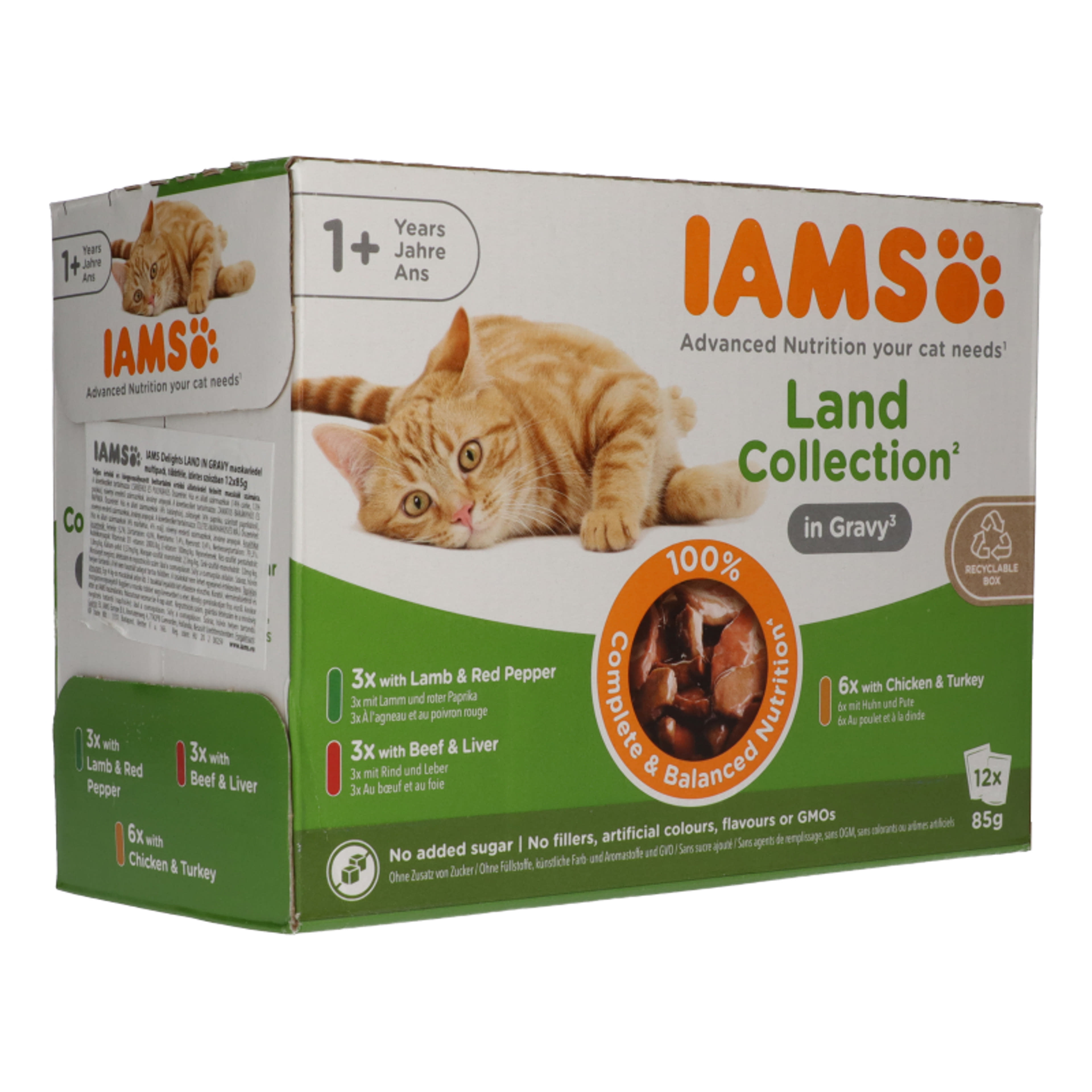 IAMS Delights alutasak macskáknak, Land in gravy szószos (12x85 g) - 1020 g-3