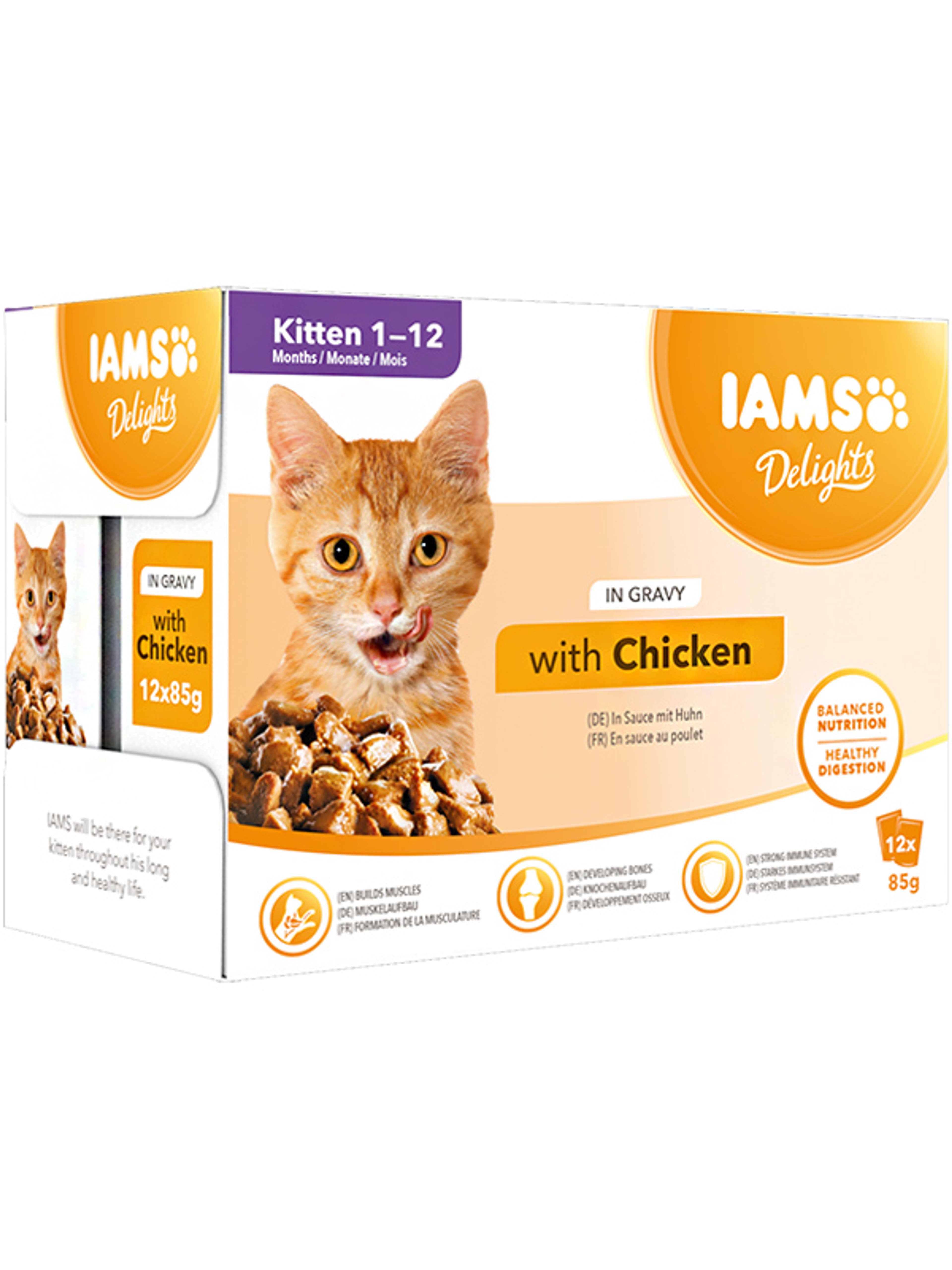 IAMS Delights Kitten Junior alutasak macskáknak, (12x85 g) - 1020 g-2