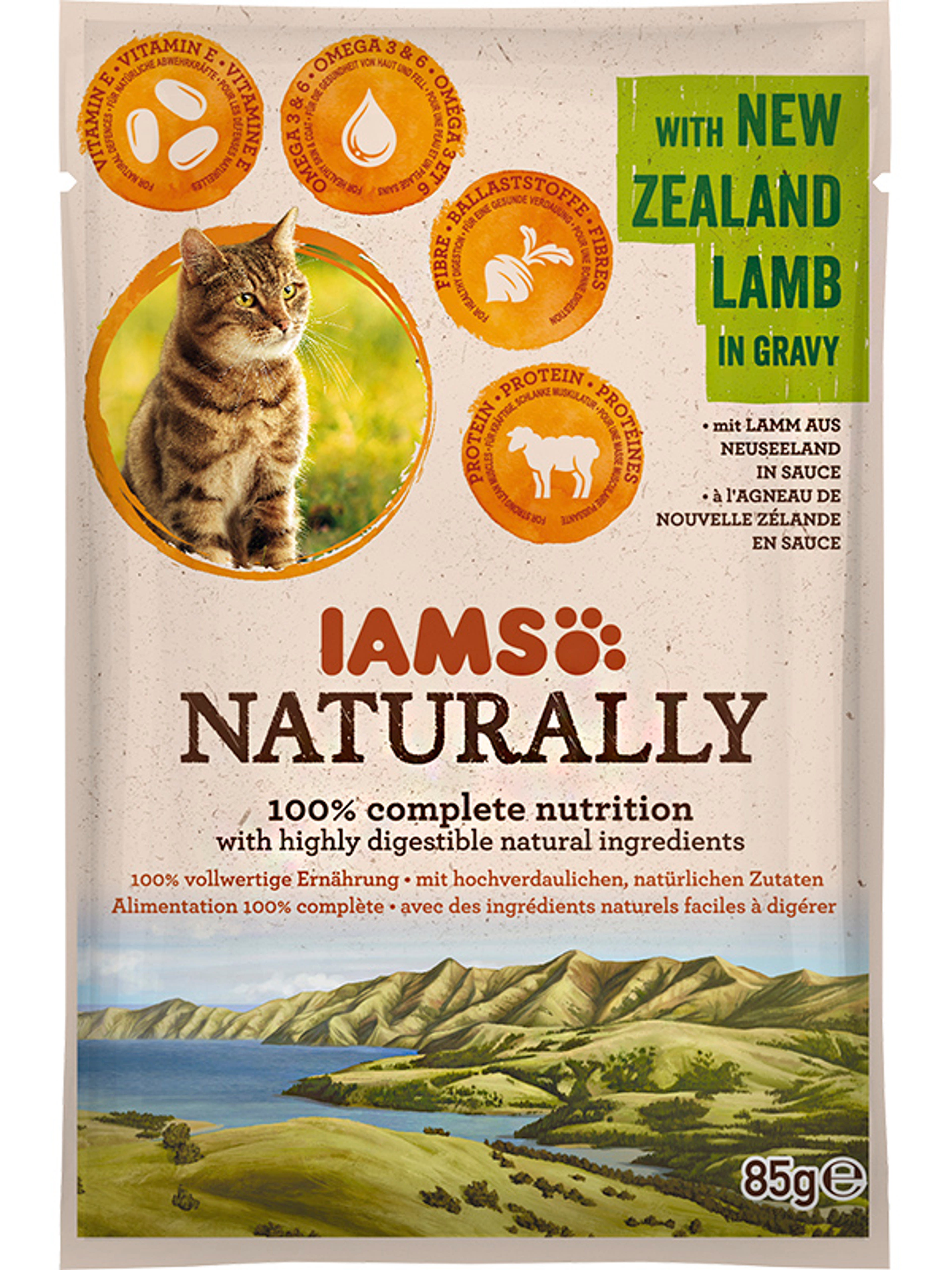 IAMS Naturally alutasak macskáknak, báránnyal - 85 g