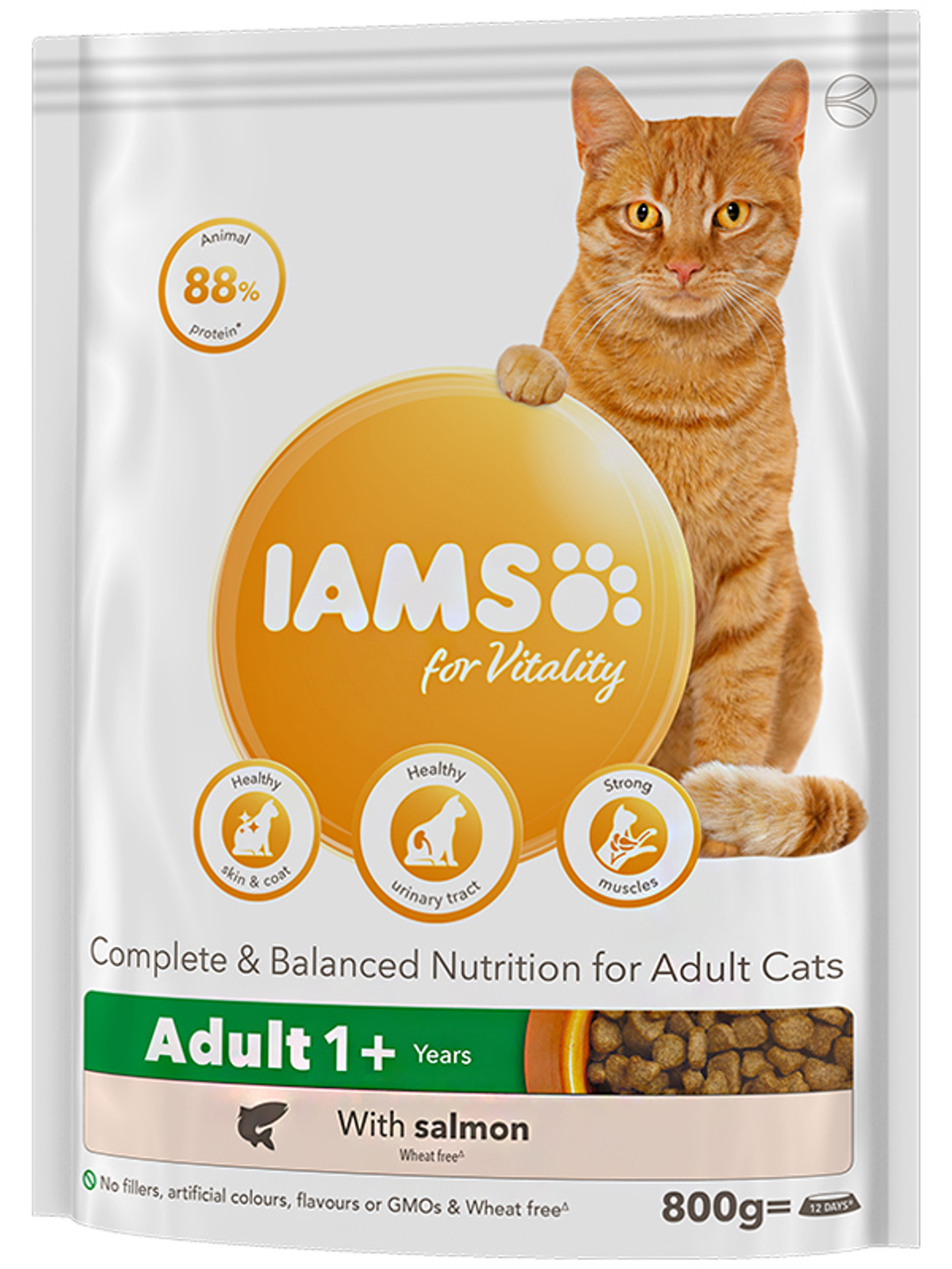 IAMS For Vitality szárazeledel macskáknak, száraz lazaccal - 800 g-2