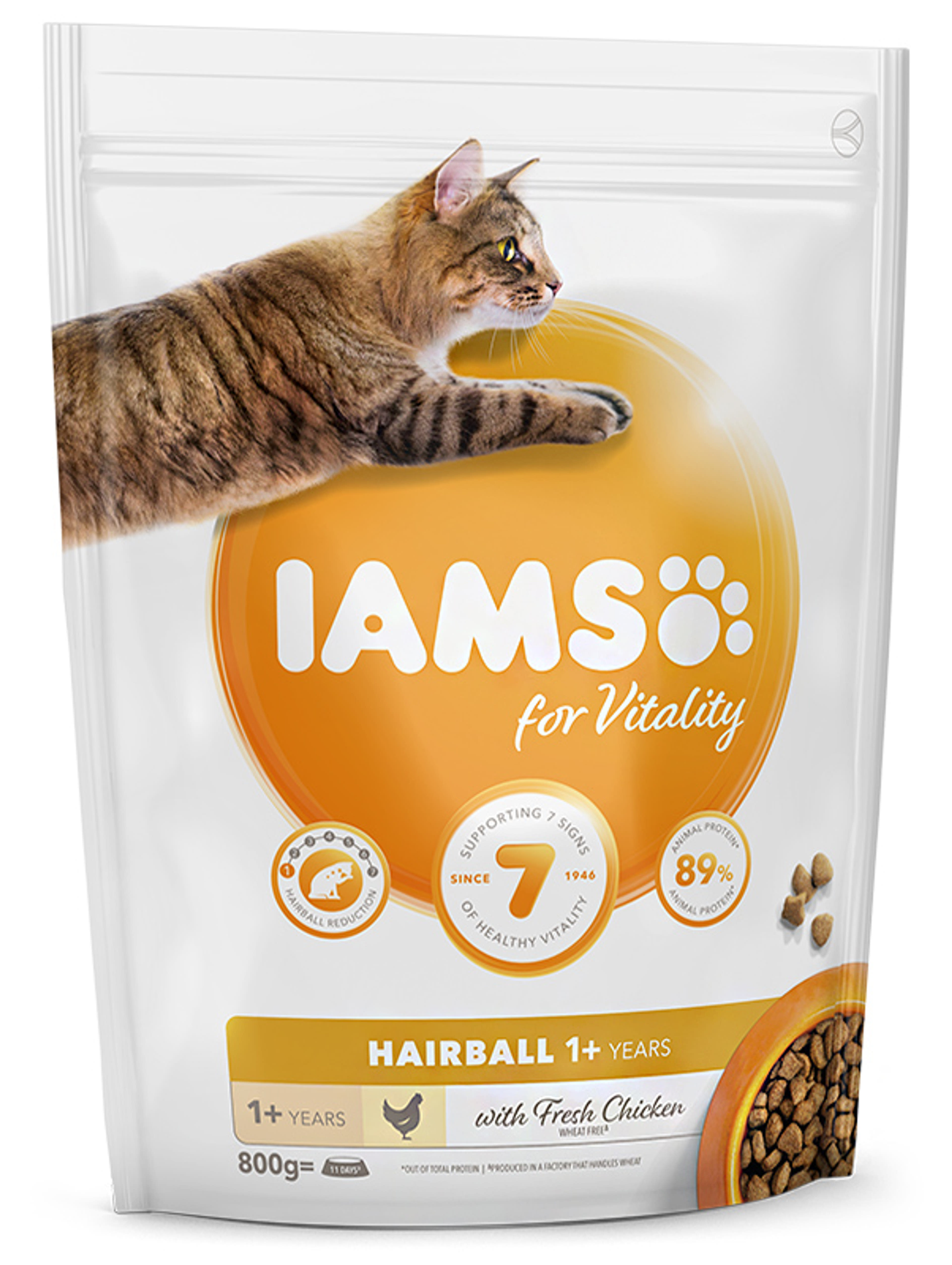 IAMS felmőtt száraz macskaeledel szőrabdaképződés megelőzéséért - 800 g-2