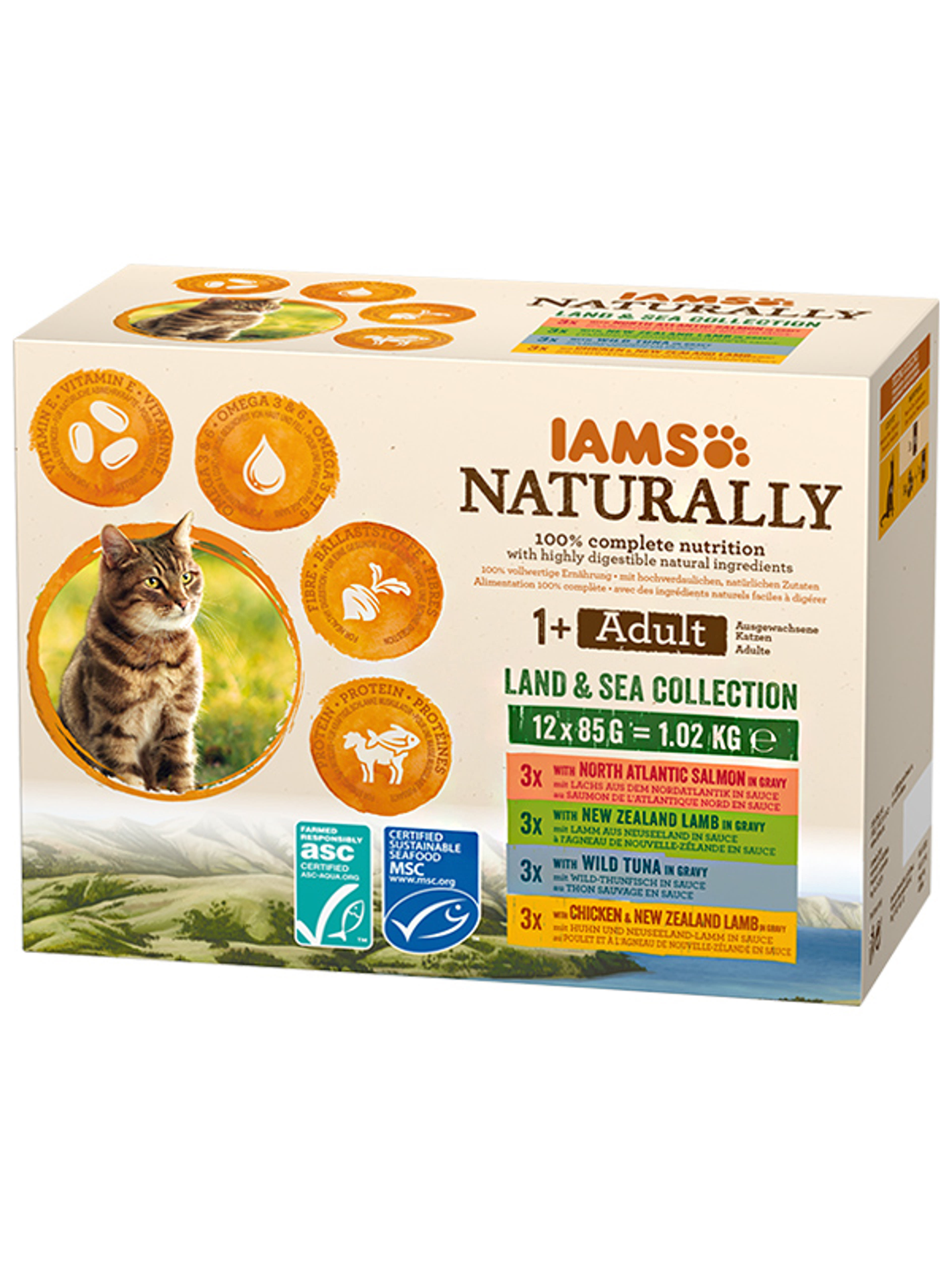 IAMS Naturally alutasak macskáknak, szószban (12x85 g) - 1020 g-2