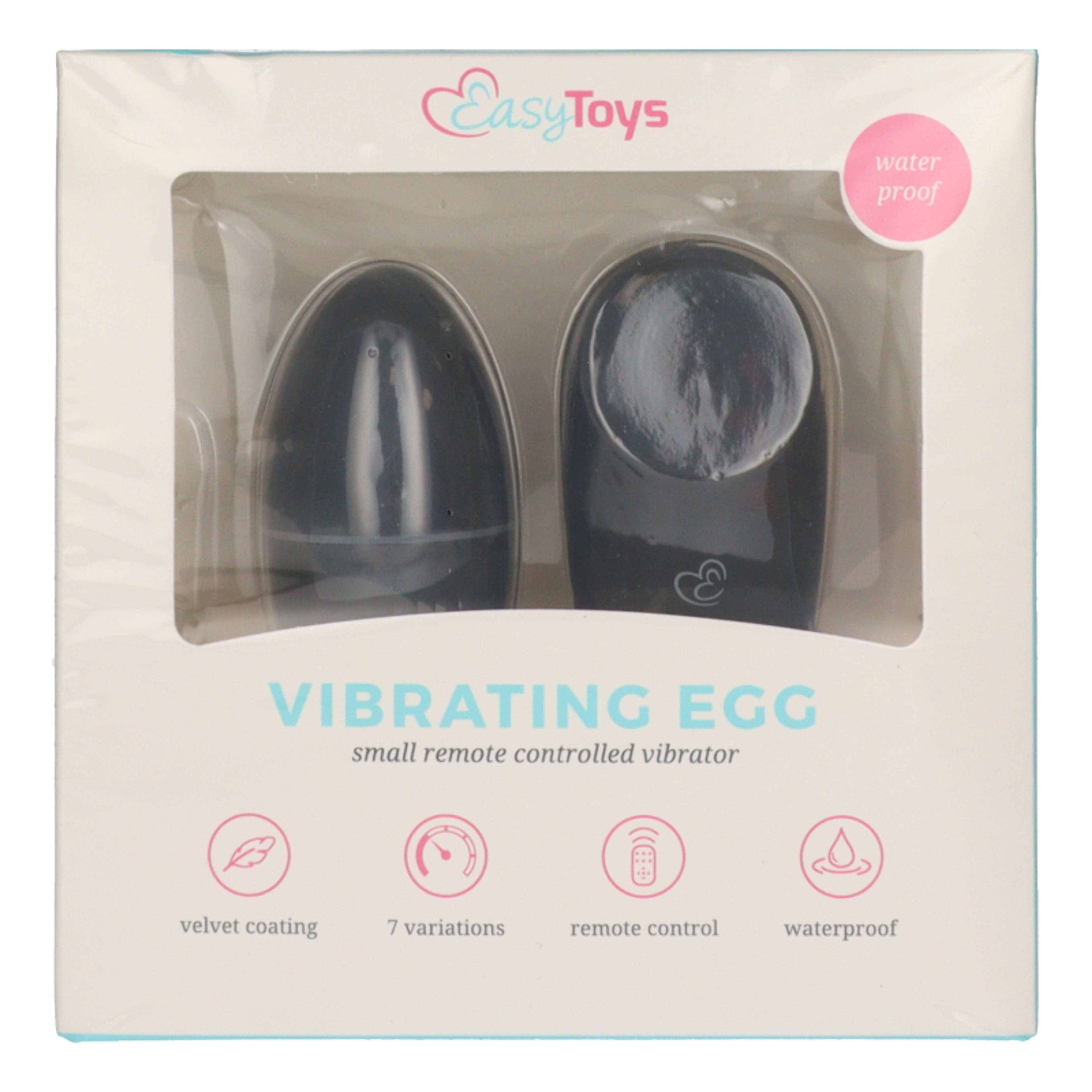 Easytoys 7 ritmusú vibrációs tojás /fekete - 1 db-1