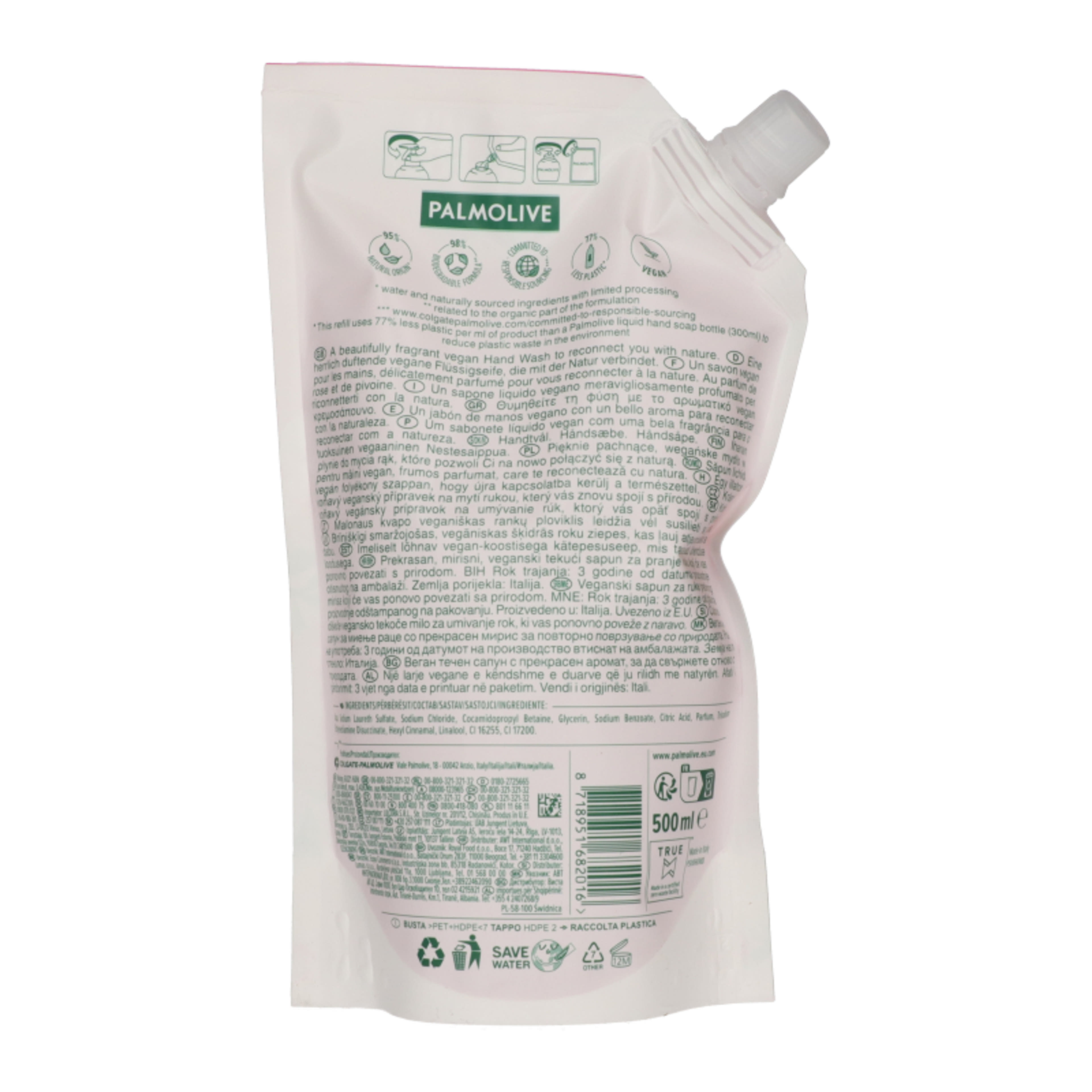 Palmolive Sensorial Escape folyékony szappan utántöltő marokkói rózsával és bazsarózsával - 500 ml-2