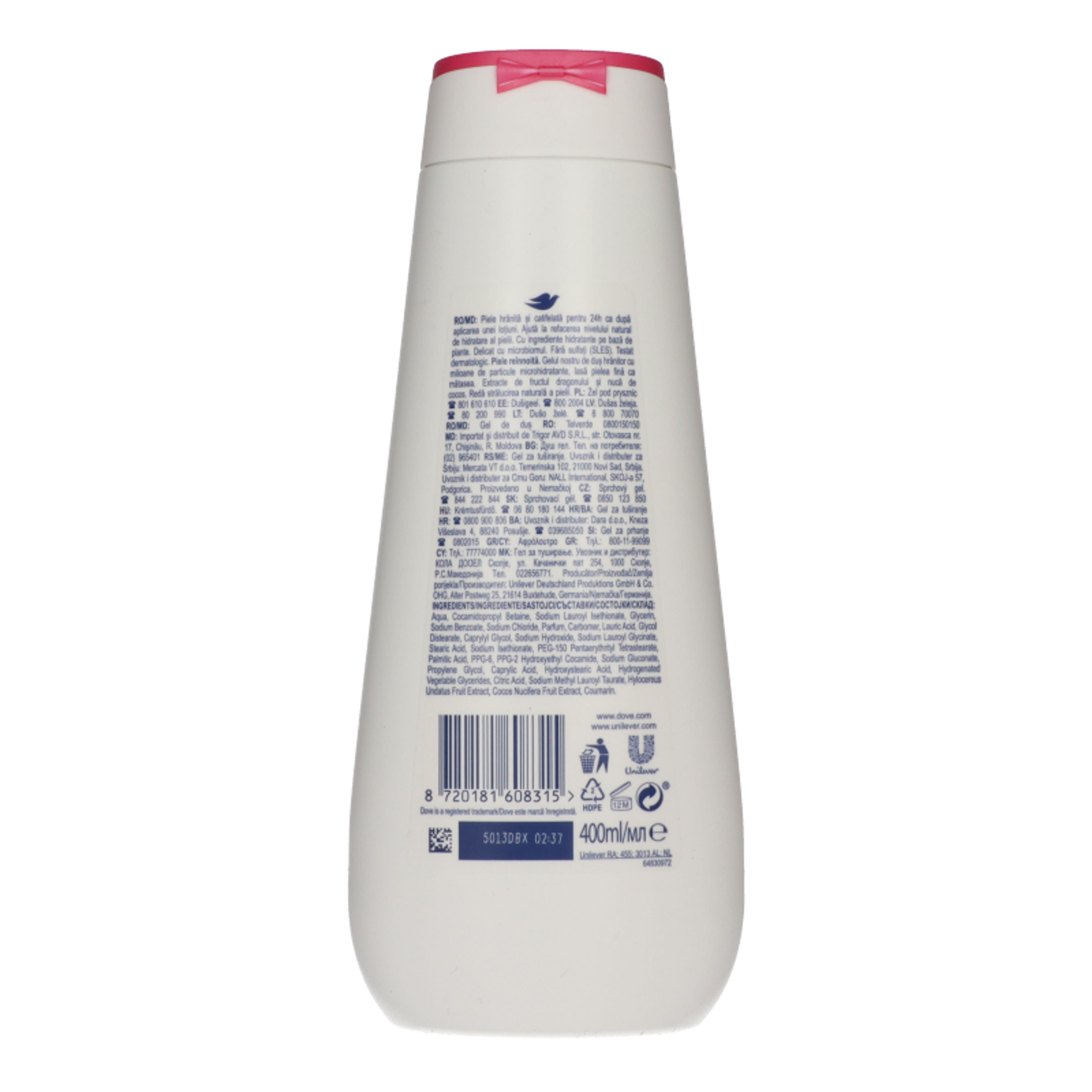 Dove Advanced Care Dragon Fruit & Coconut krémtusfürdő - 400 ml-4
