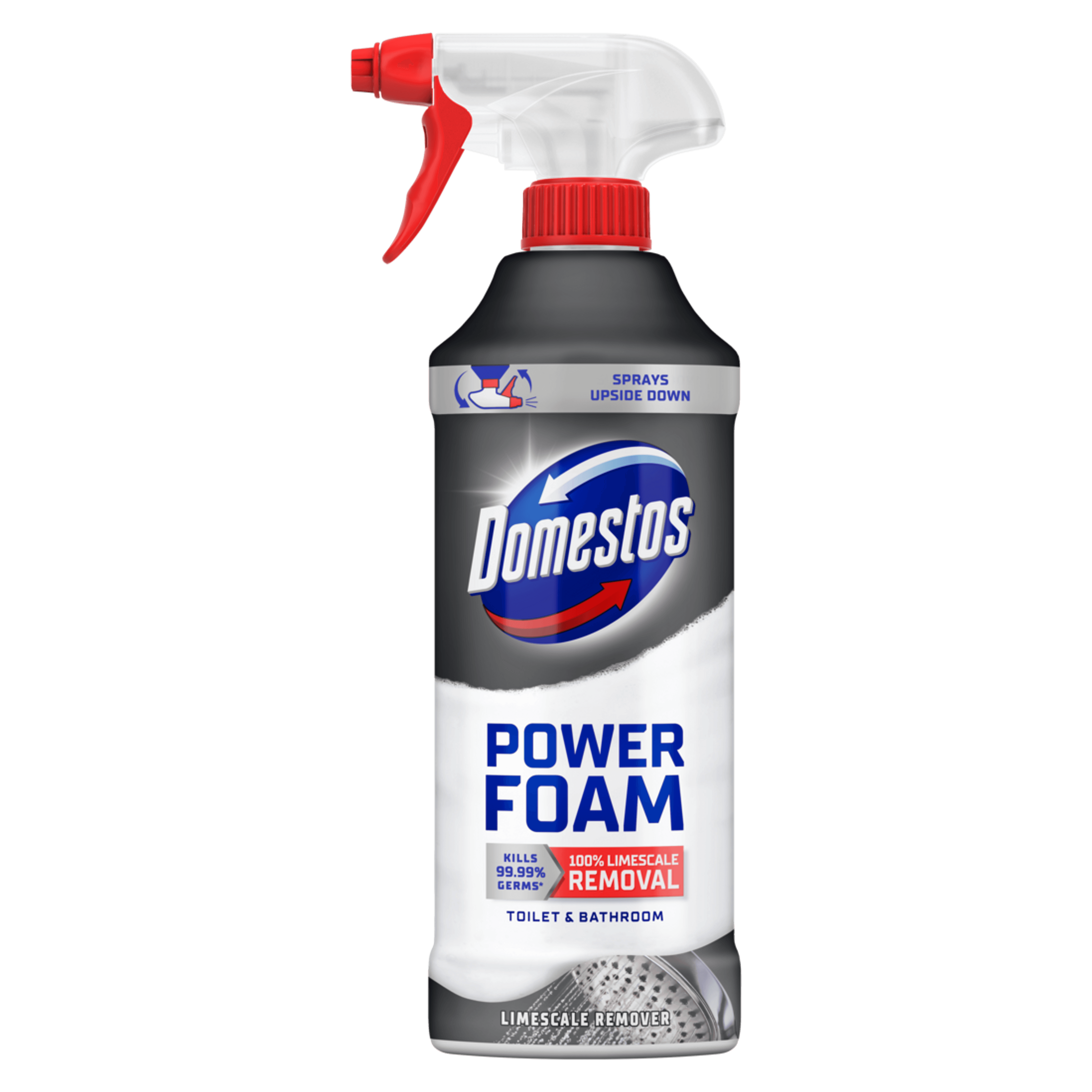 Domestos Power Foam WC és fürdőszoba tisztító hab, Limescale remover - 435 ml