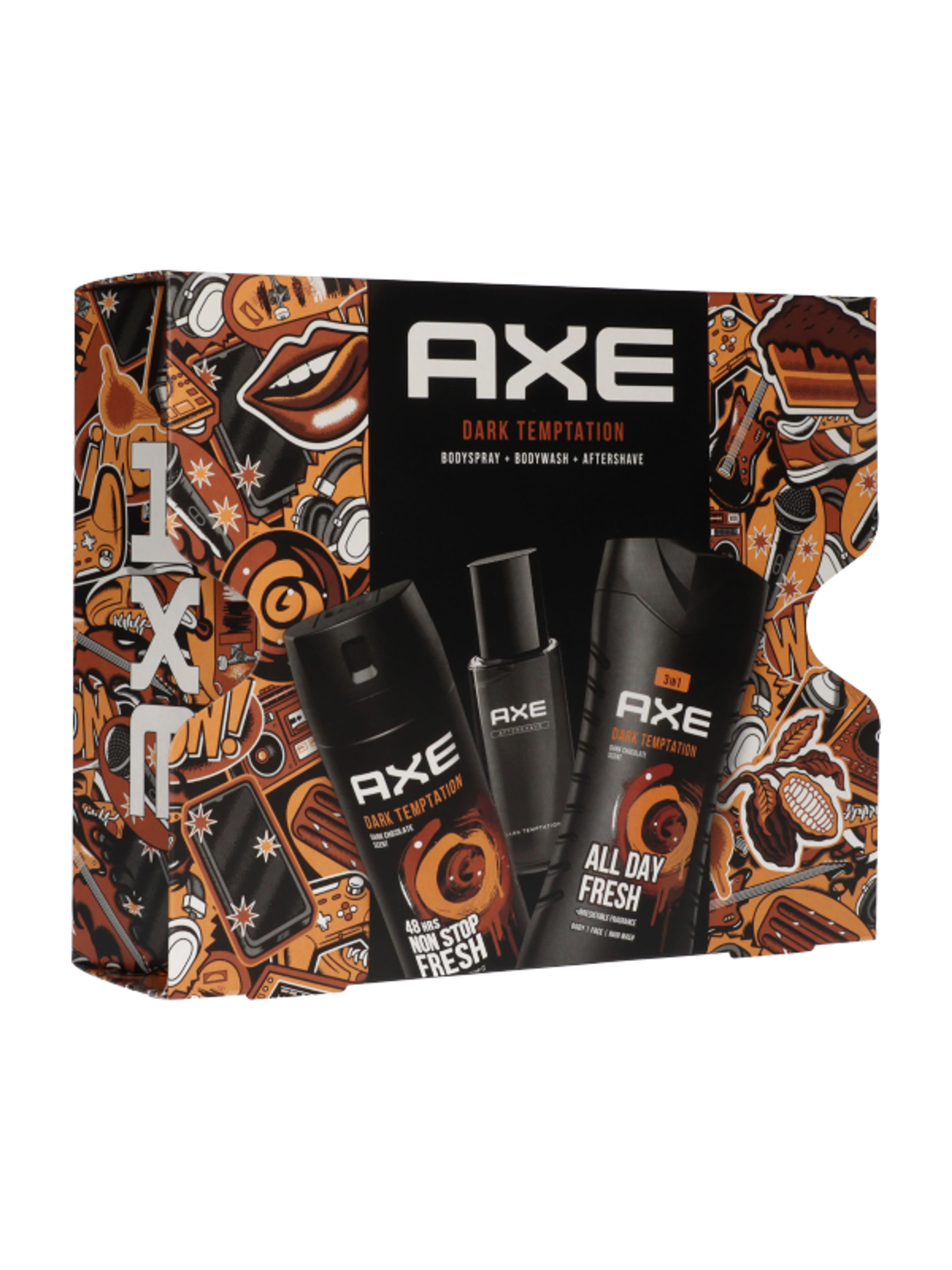 Axe Dark Temptation tusfürdő, dezodor és after shave ajándékcsomag - 1 db-6