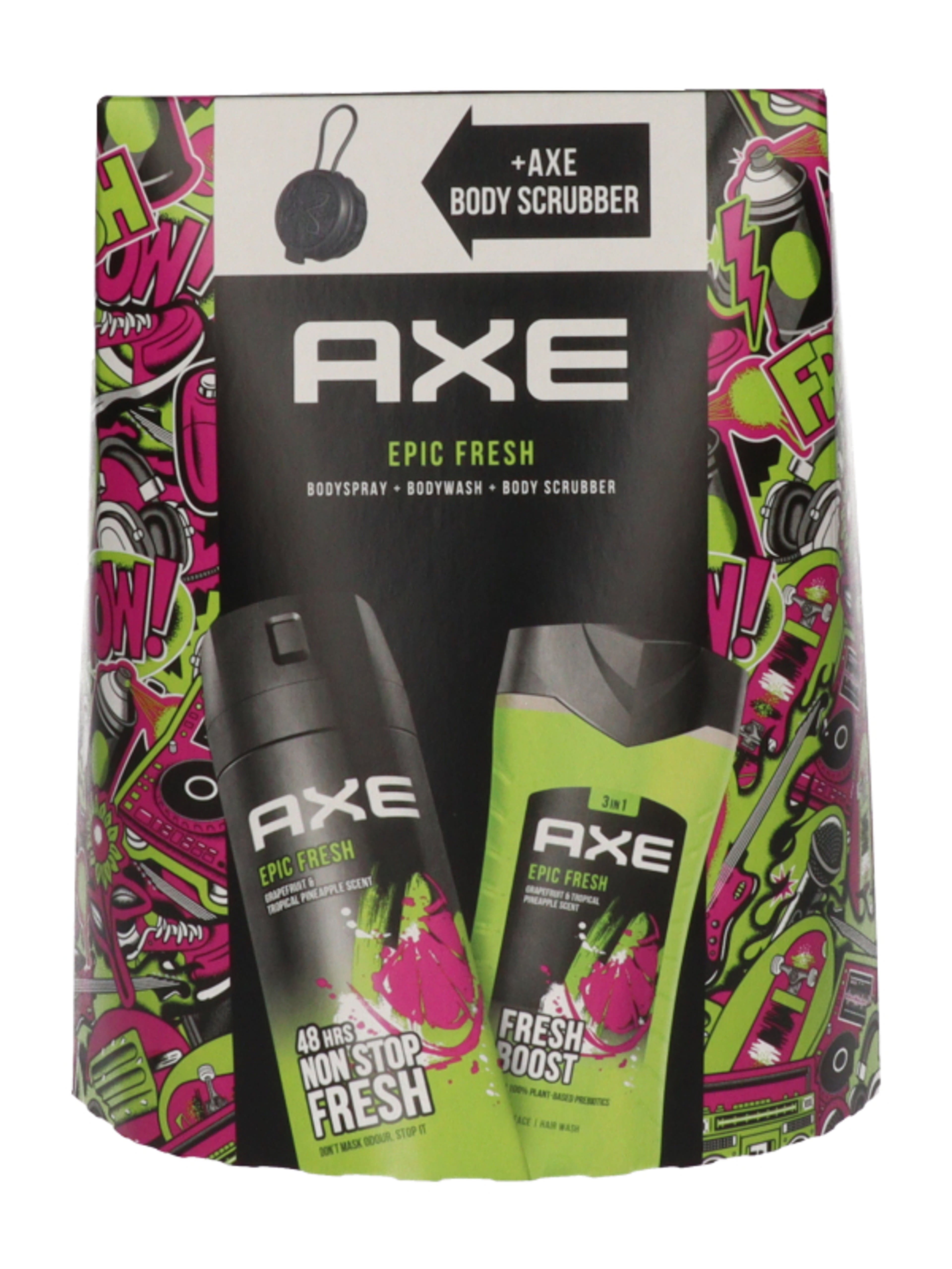 Axe Epic Fresh tusfürdő és dezodor ajándékcsomag szivaccsal - 1 db-3