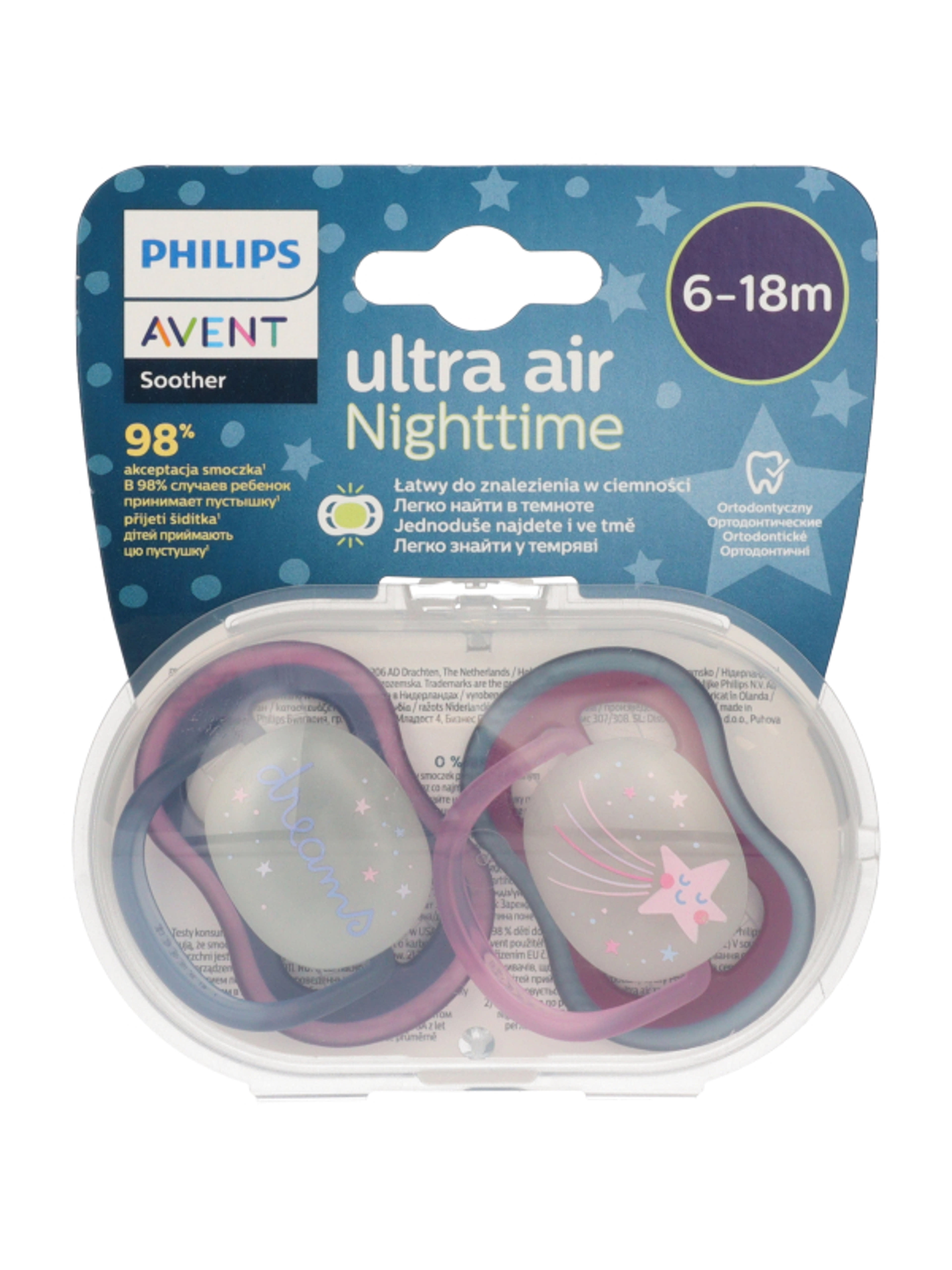Philips Avent Ultra Air éjszakai játszócumi 6-18 hónapos korig - 2 db-1
