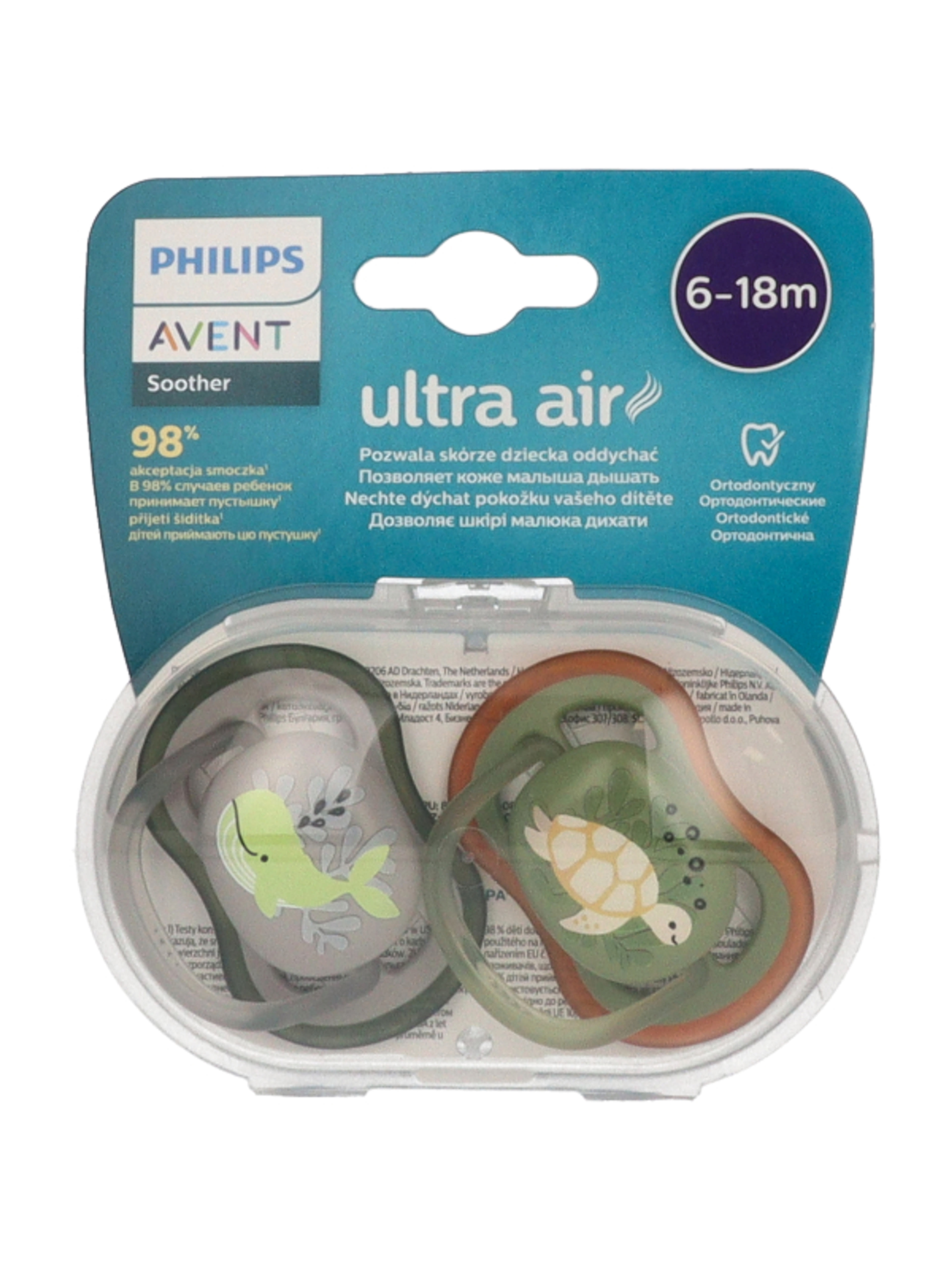 Avent Ultra Air játszócumi 6-18 hónapos korig - 2 db