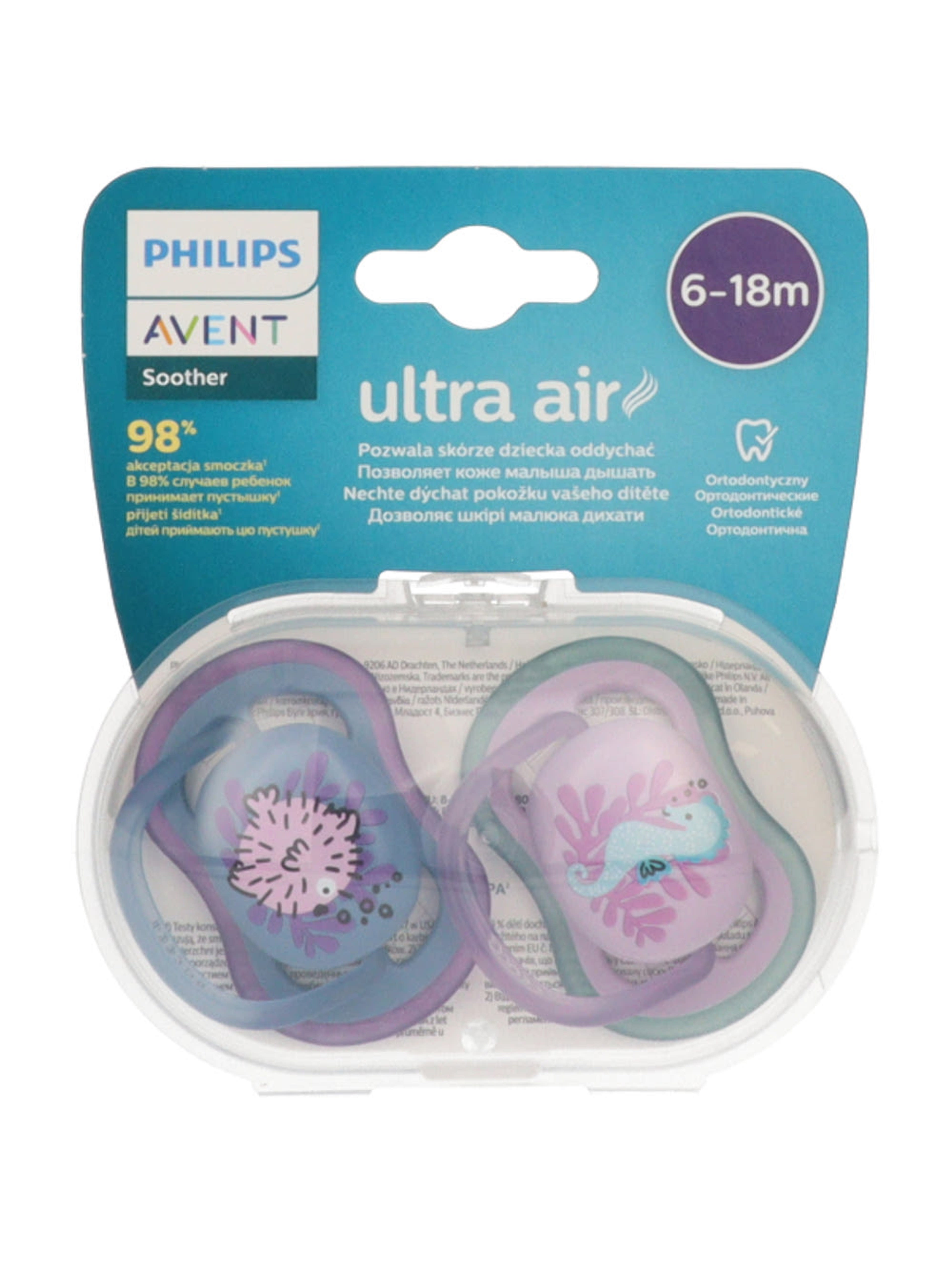 Avent Ultra Air játszócumi 6-18 hónapos korig /lány - 2 db