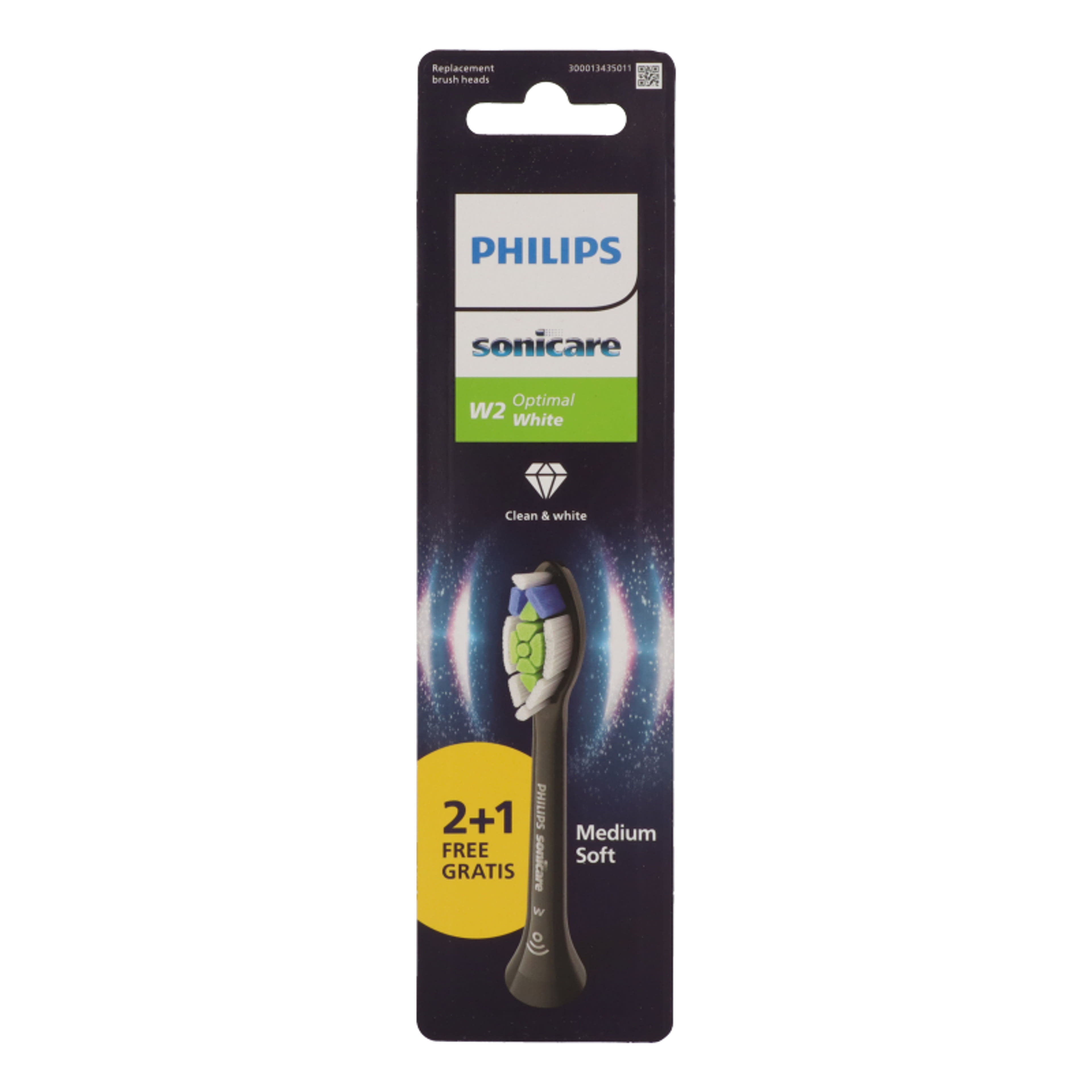 Sonicare Optimal White HX6063/88 standard fogkefefej /fekete - 3 db-1