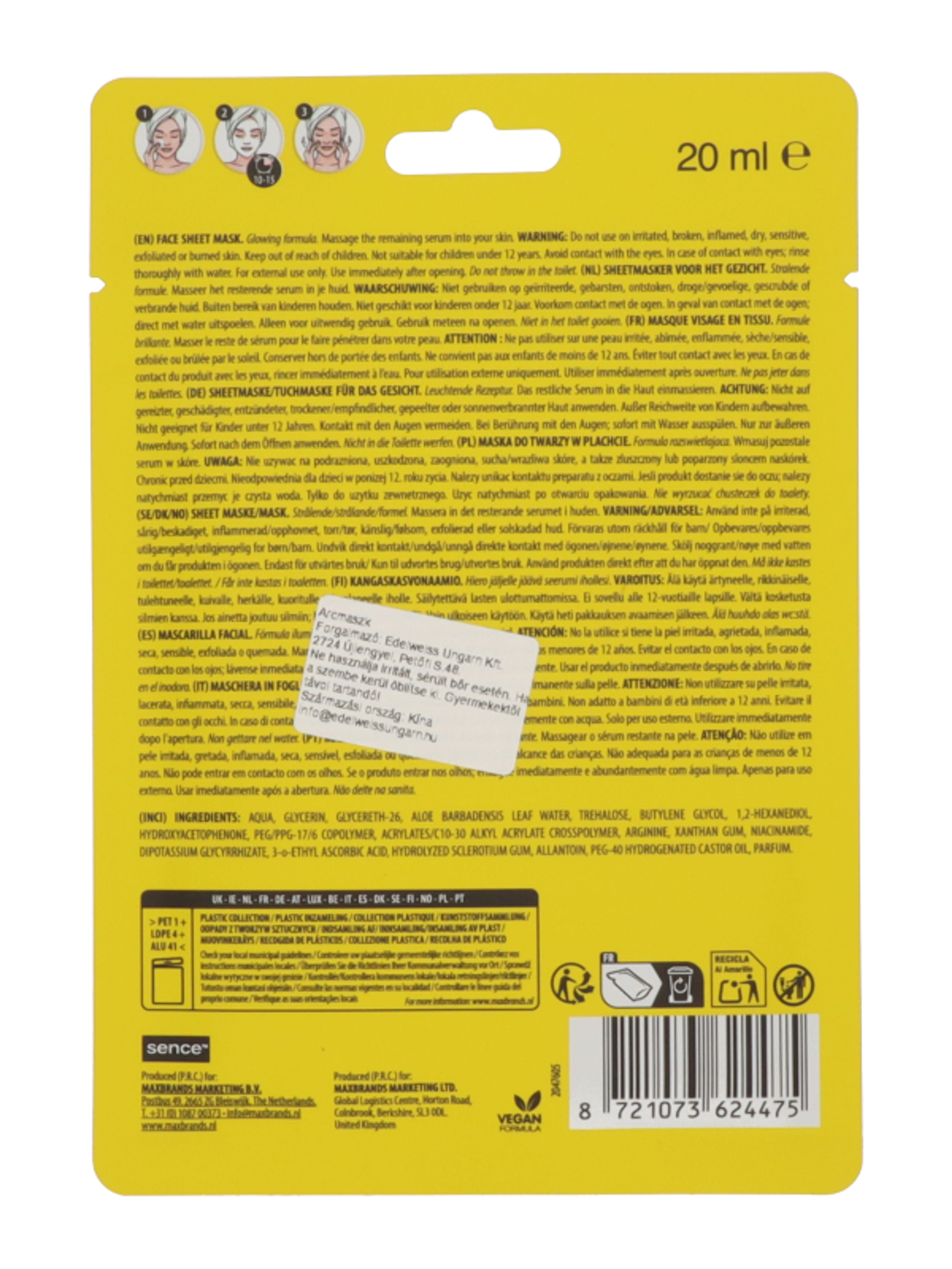 Sence Yellow The Kate Club arcmaszk - 1db-2