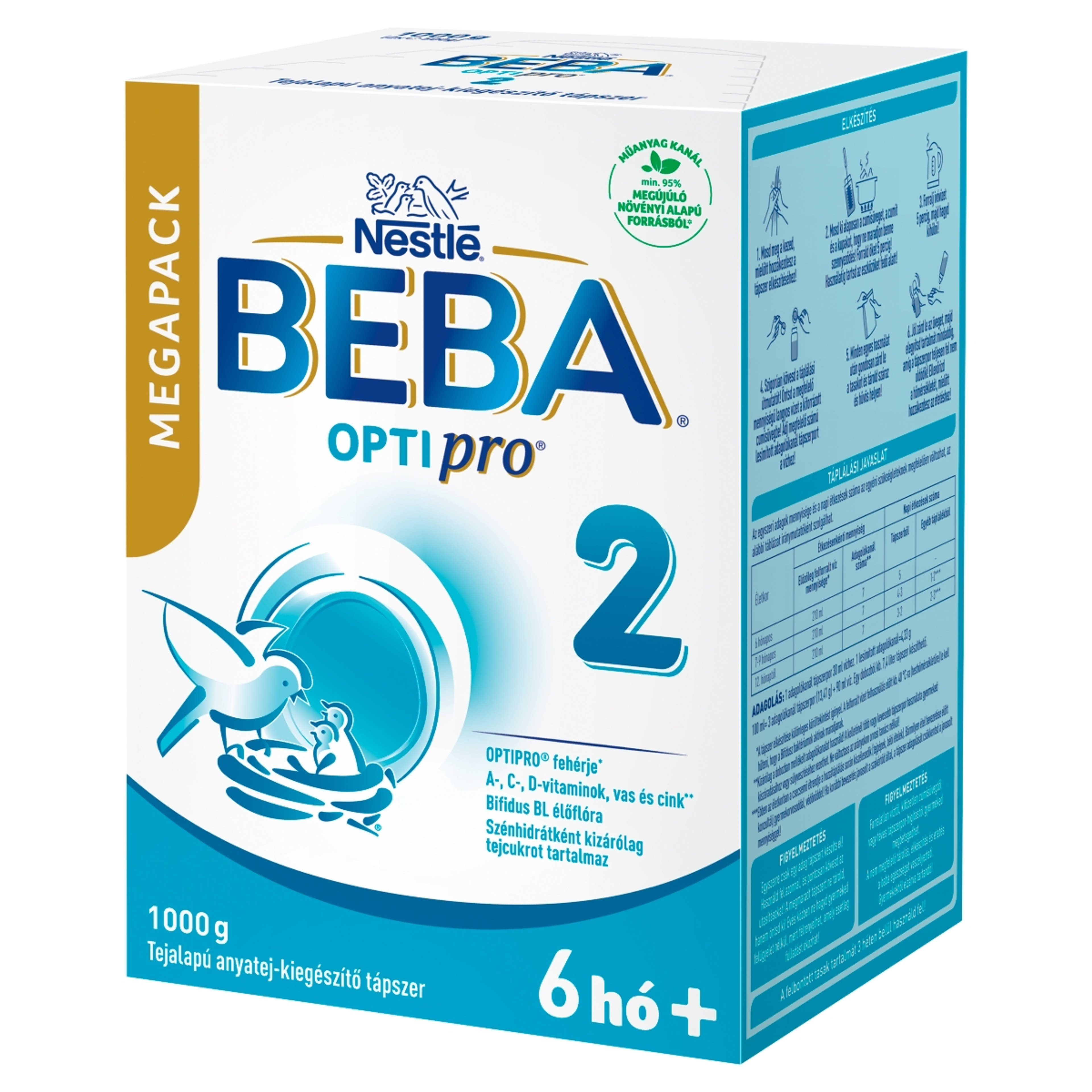 Beba Optipro 2 tejalapú anyatej-kiegészítő tápszer 6 hónapos kortól - 1000 g-2