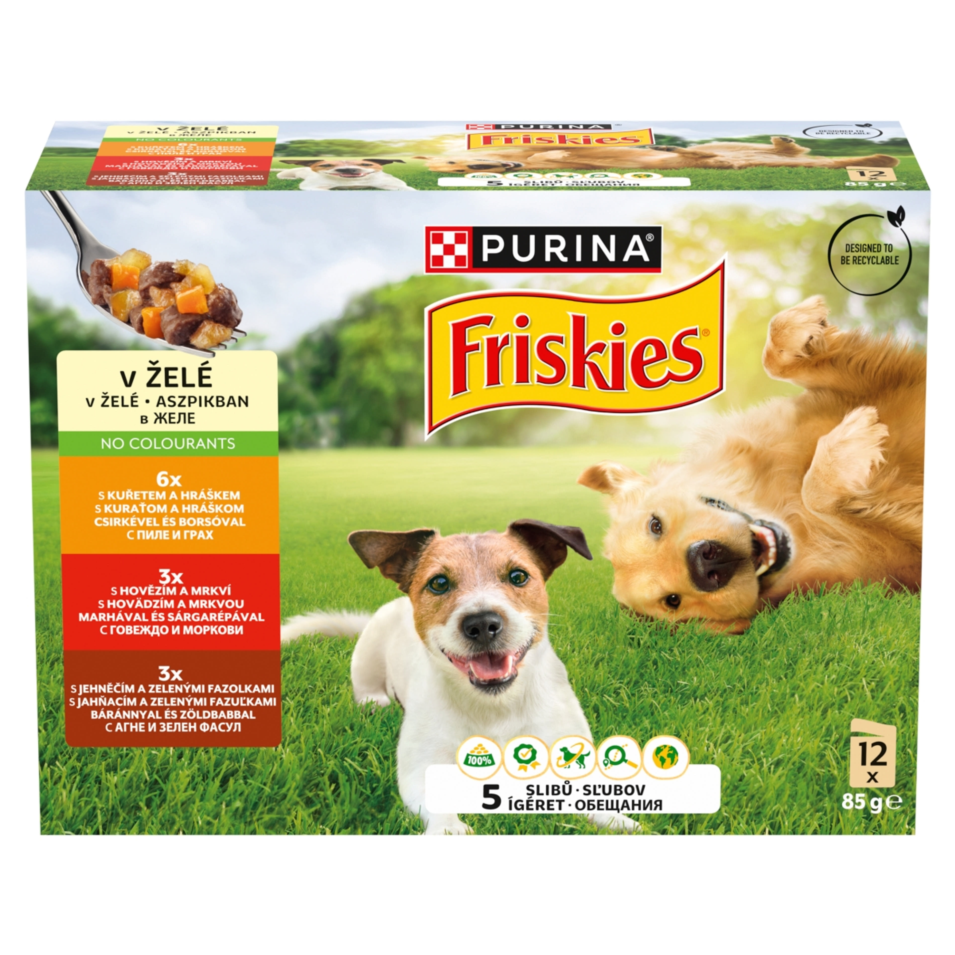 Friskies Adult aszpikos alutasak kutyáknak 12*85g - 1020 g