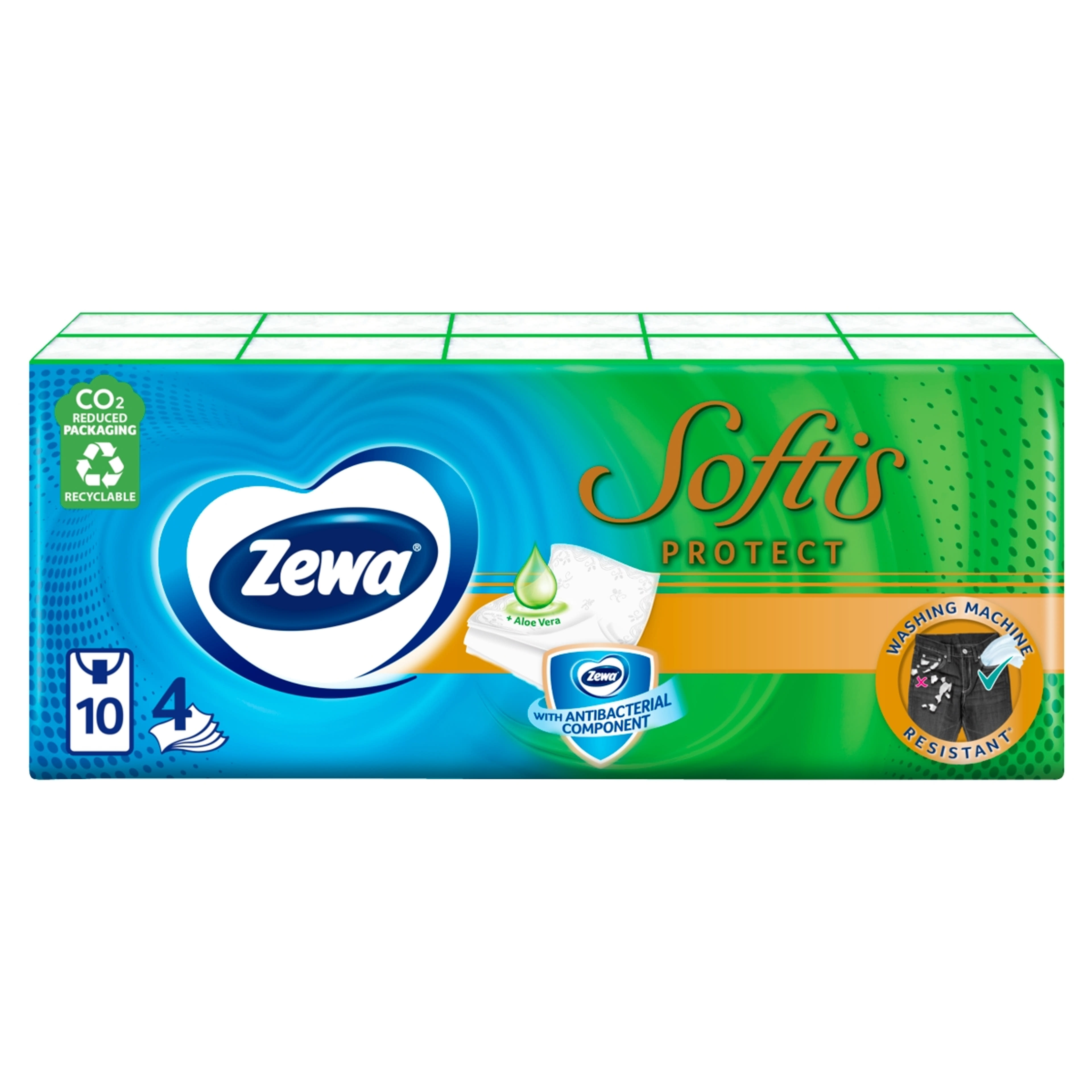 Zewa Softis Protect Illatosított 4 Rétegű Papírzsebkendő 10x9 db - 90 db-5