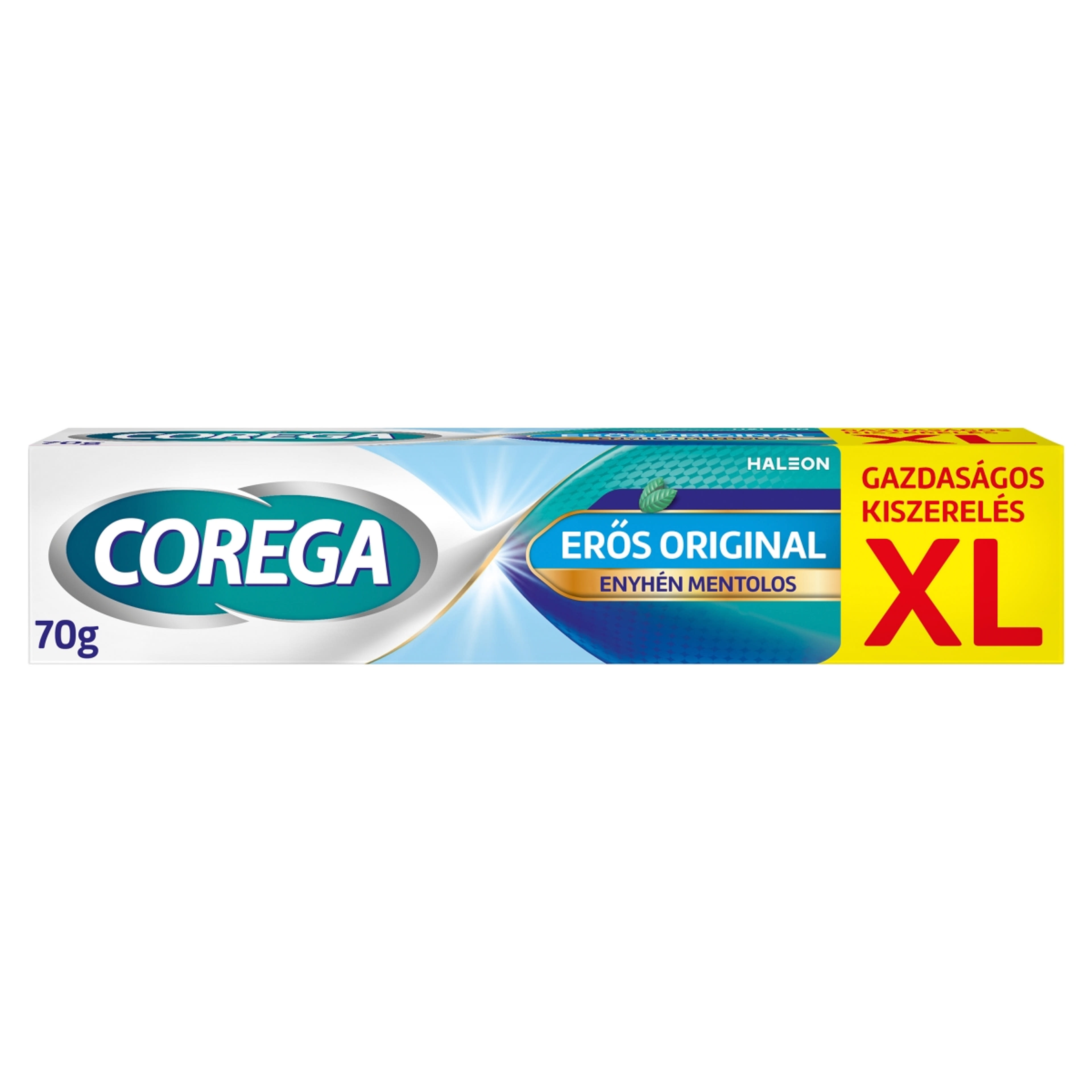 Corega Erős Rögzítés XL műfogsorrögzítő krém - 70 g