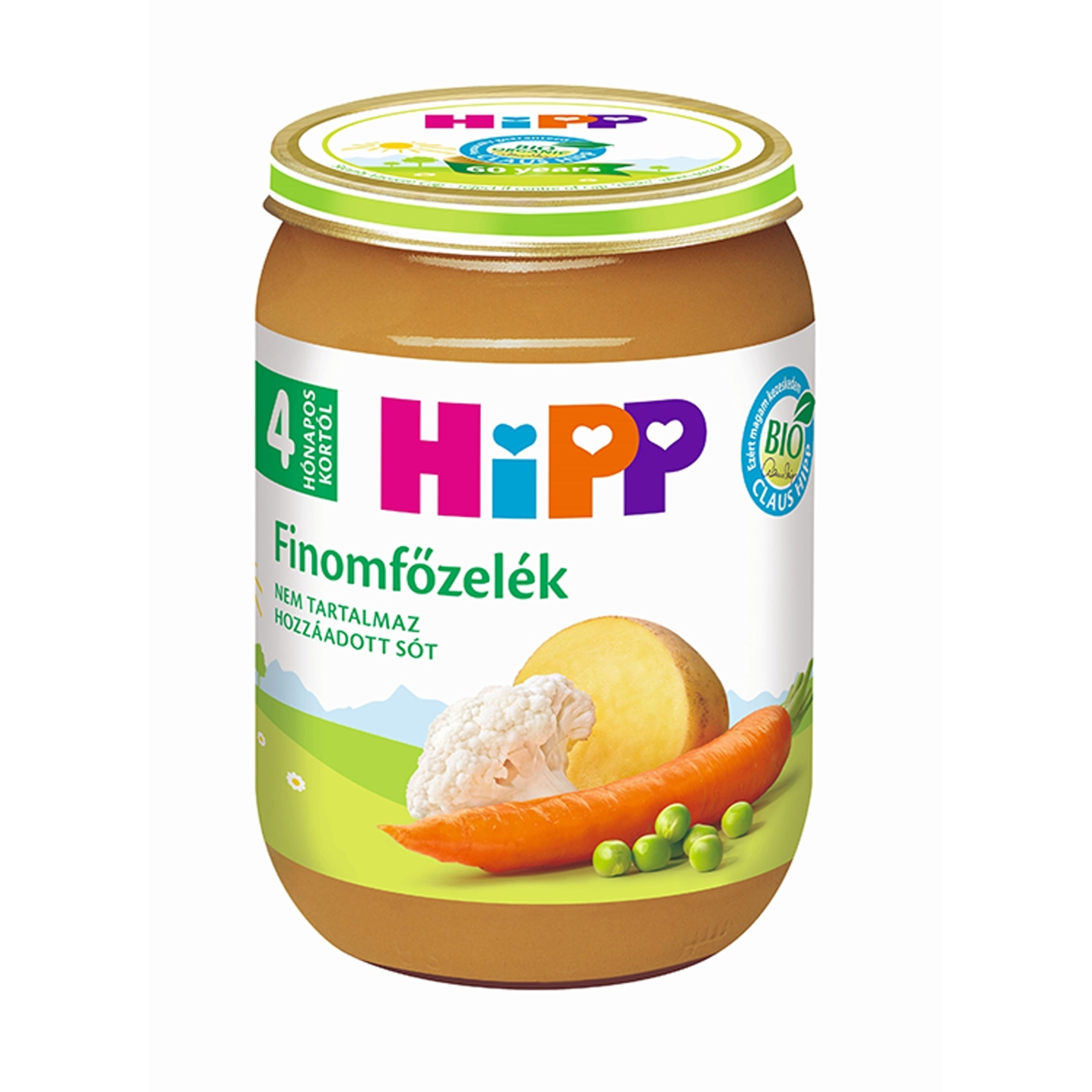 Hipp Bébiétel Finomfozelék Ízesítéssel 4 Hónapos Kortól - 190 g