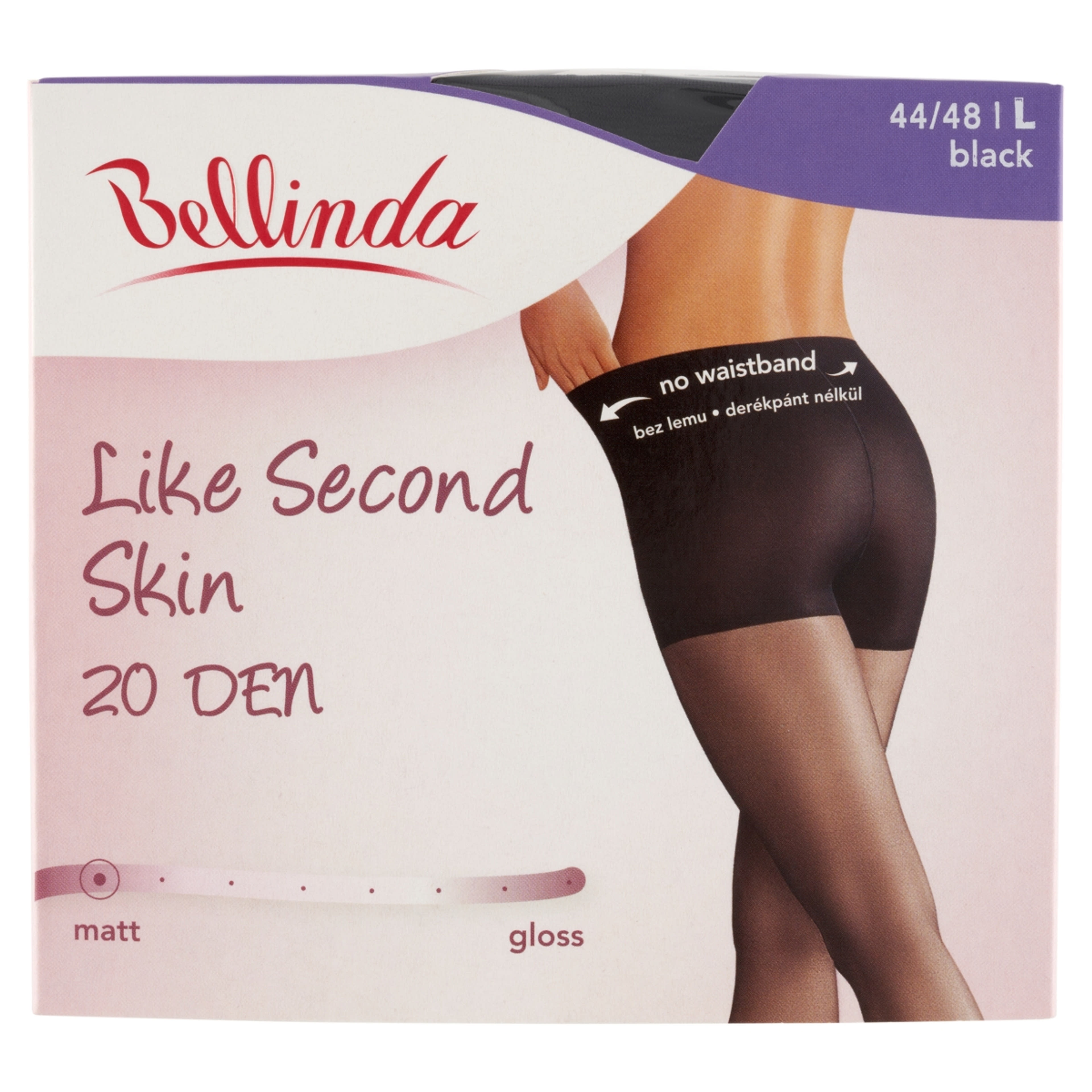 Bellinda Like Second Skin harisnya 20Den fekete, L-es méret - 1 db-2