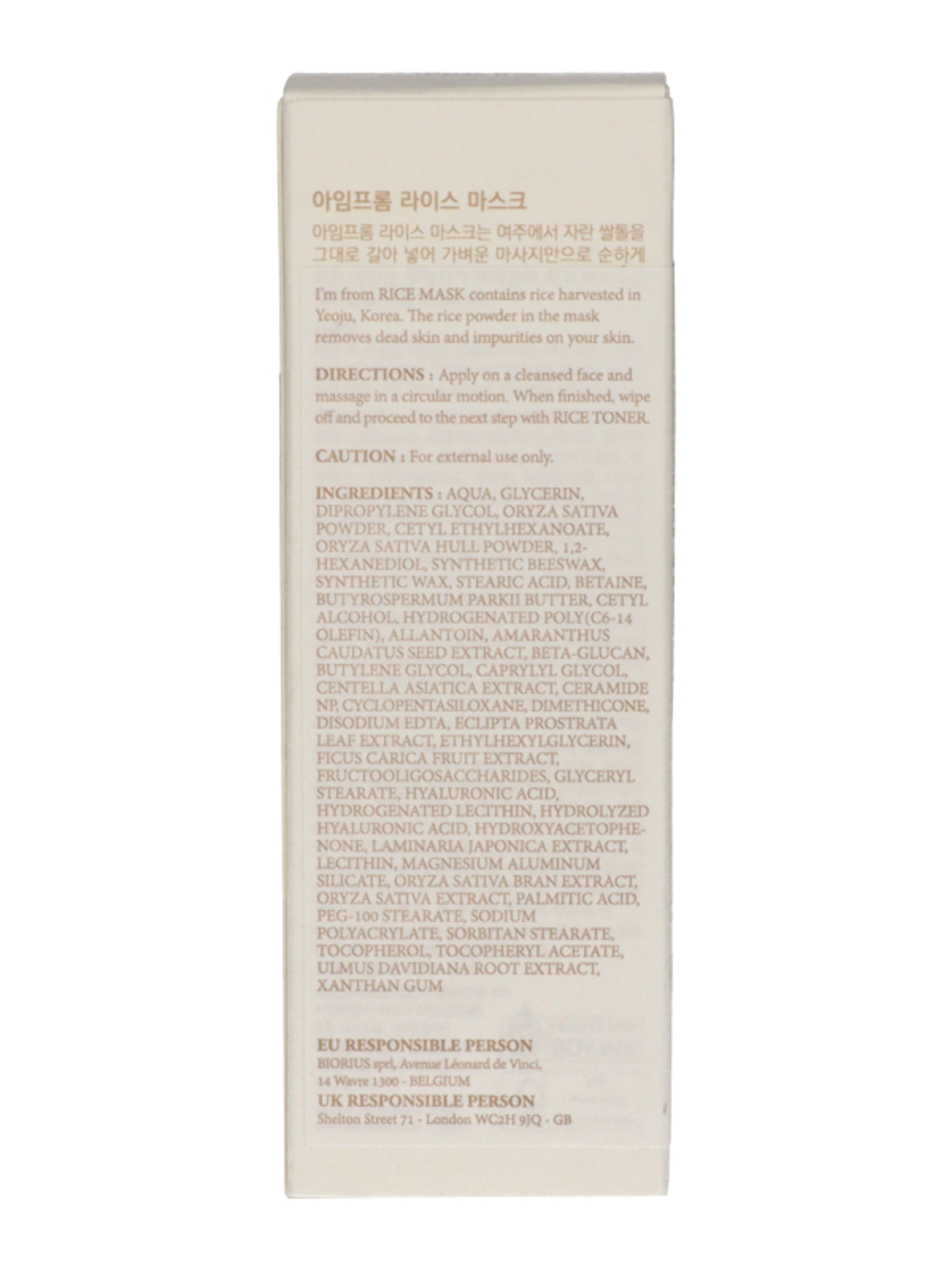I'm from Rice kíméletes arcpakolás rizskivonattal - 30 ml-3