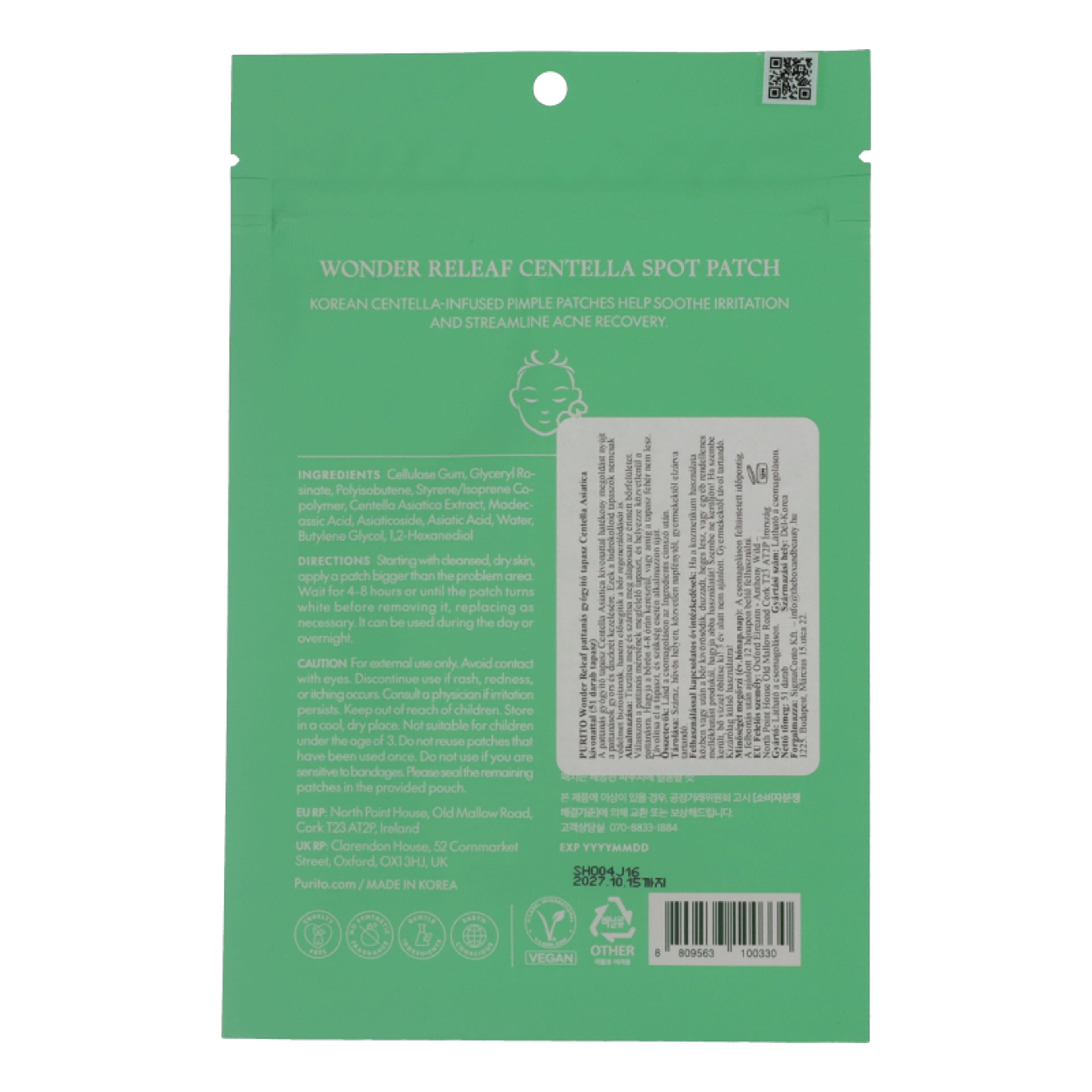 Purito Wonder Releaf pattanás gyógyító tapasz - 51 db-2