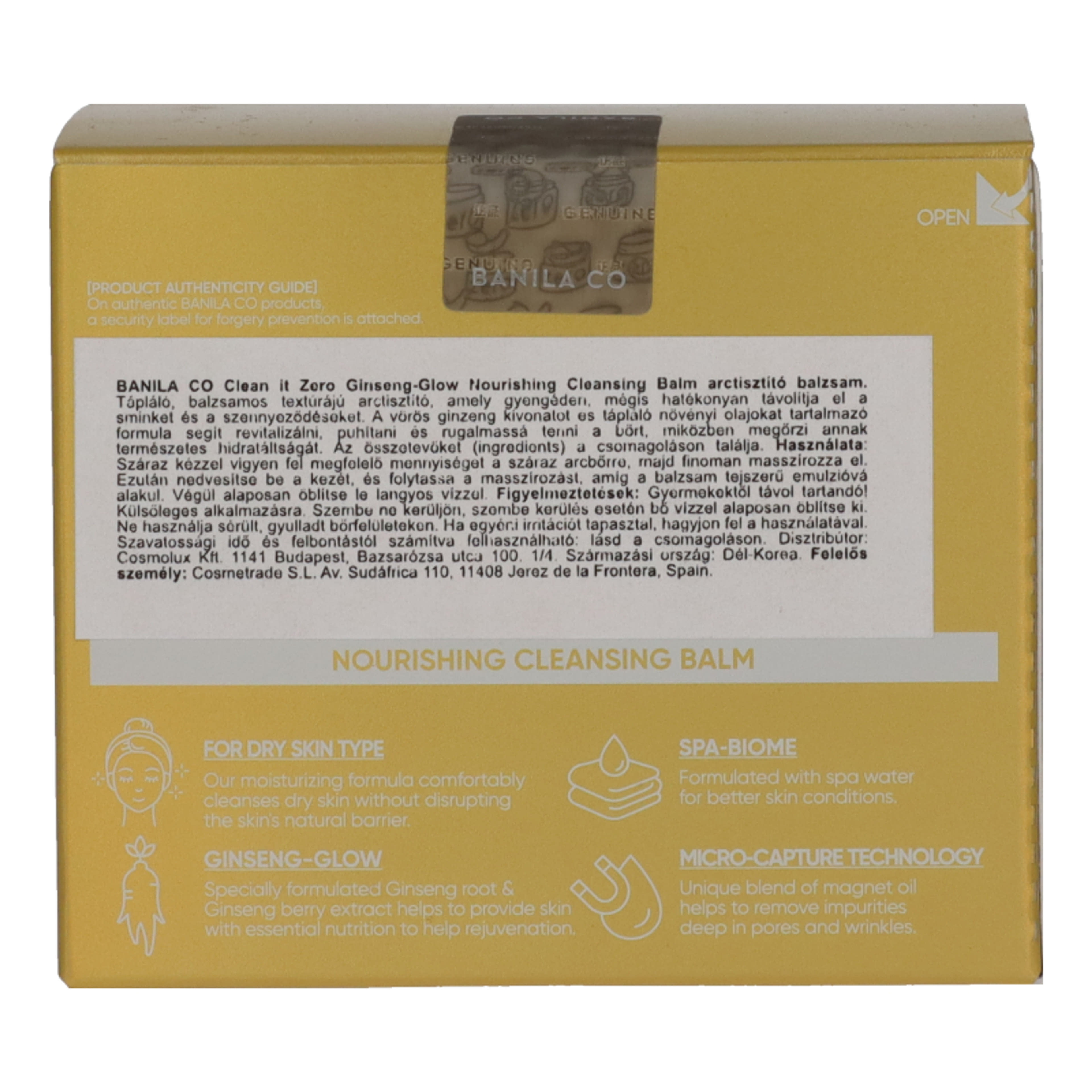 Banila Clean it Zero Ginseng-Glow tápláló és revitalizáló tisztító balzsam ginzengkivonattal - 100 ml-3