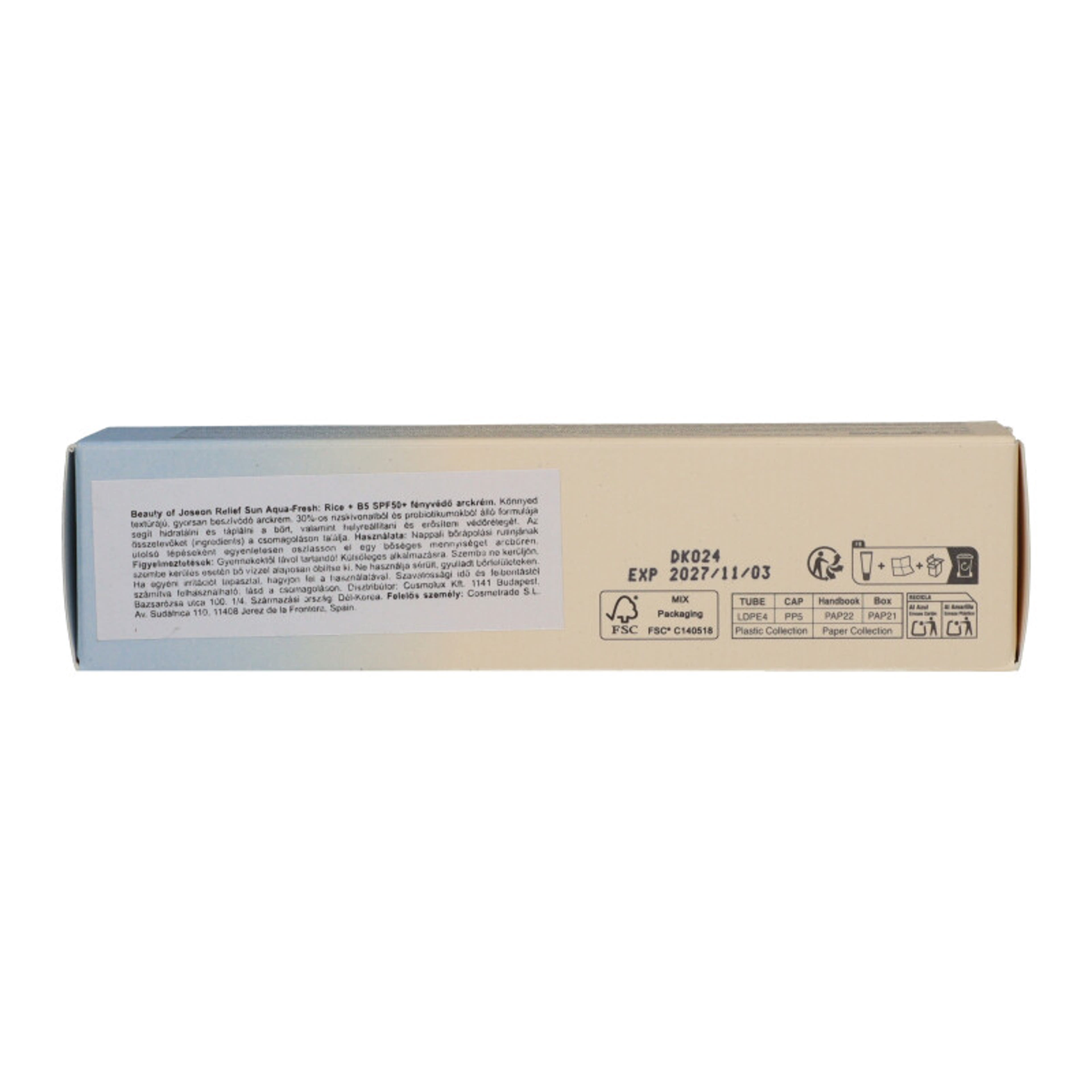 Beauty of Joseon Relief Sun Aqua-Fresh fényvédő - 50 ml-2