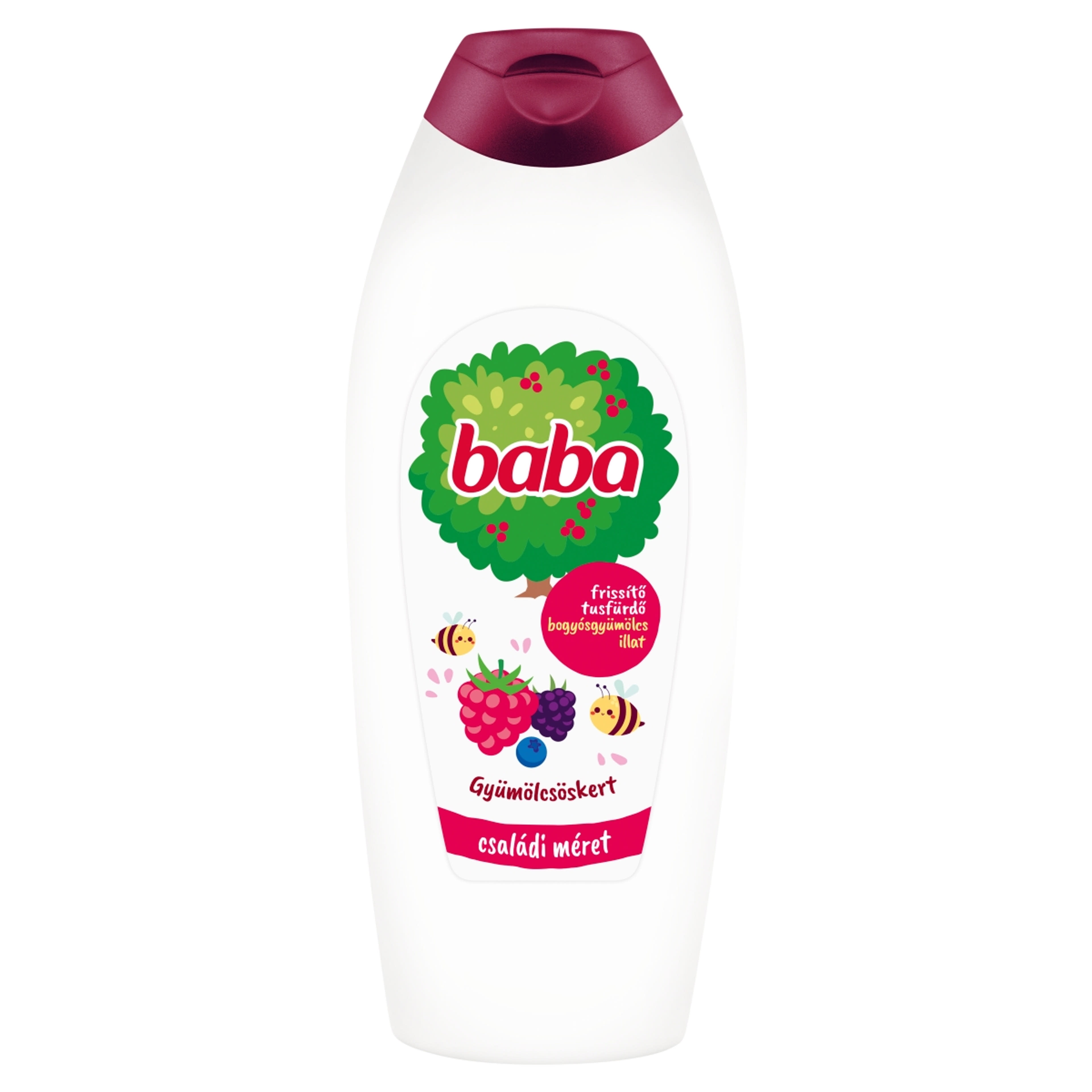 Baba Gyümölcsöskert frissítő tusfürdő bogyósgyümölcs illattal - 750 ml
