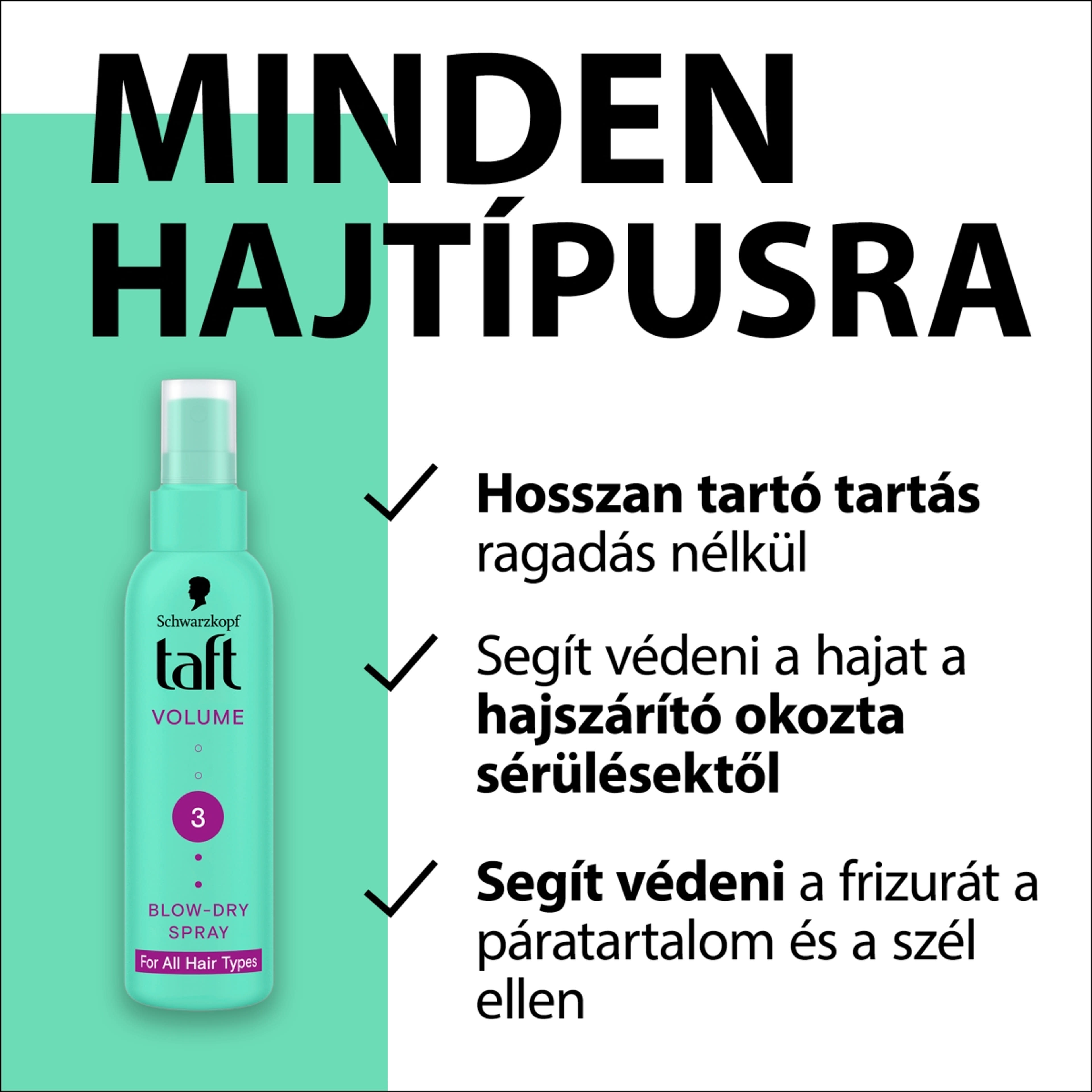 Taft hajformázó spray volumen hajszárítás előtt - 150 ml-3