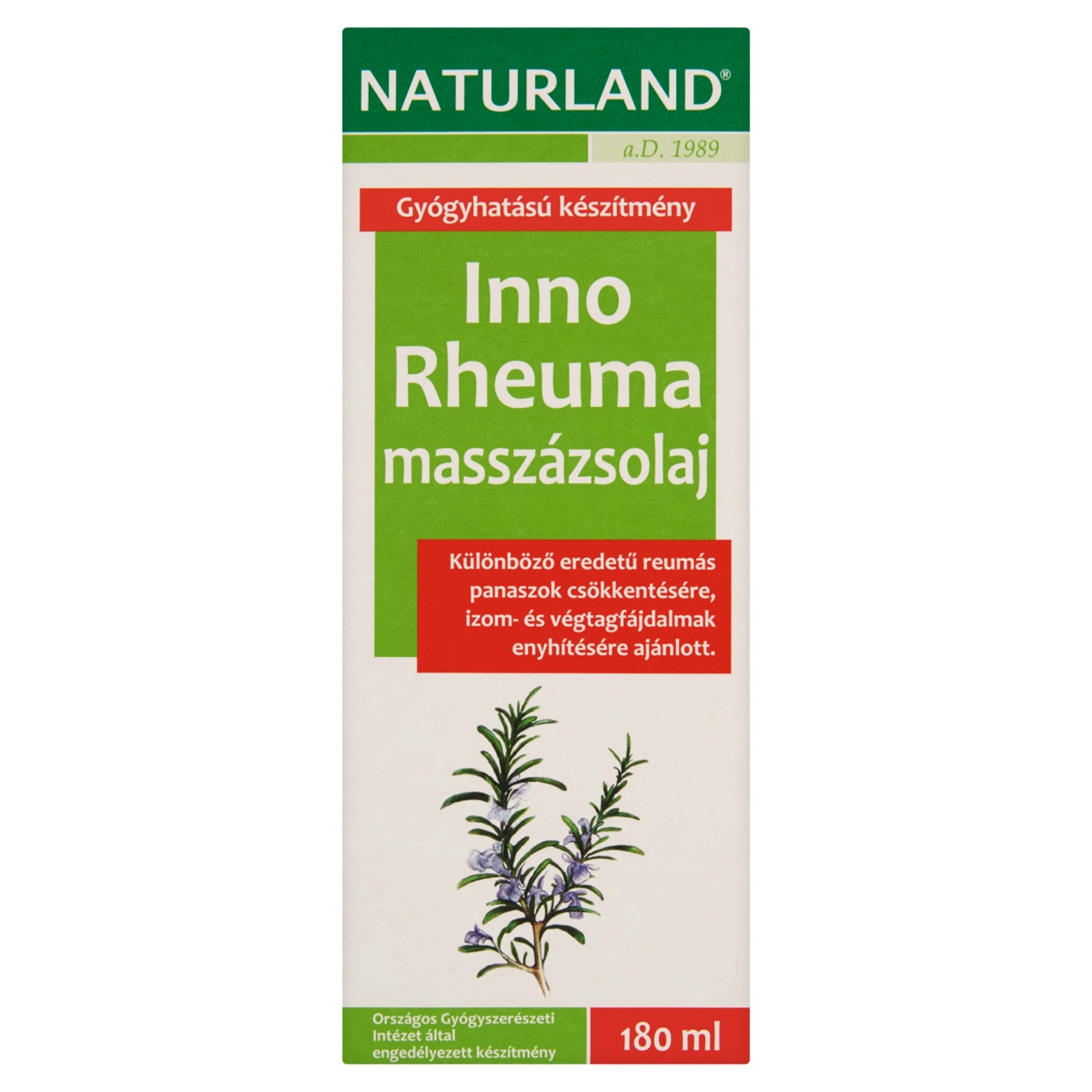 Naturland Inno Rheuma Masszázsolaj - 180 ml