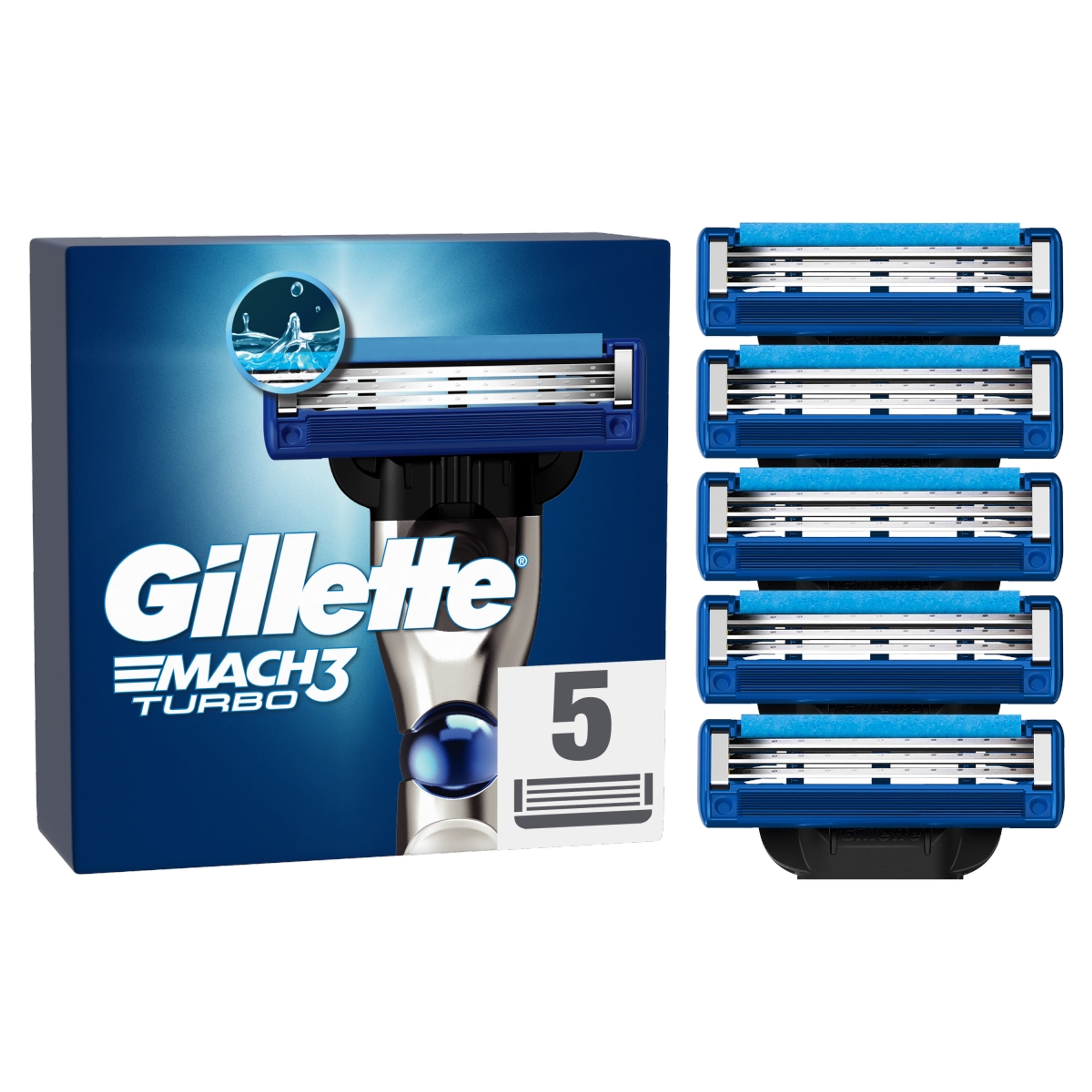 Gillette Mach 3 turbo borotvabetét  - 5 db-9