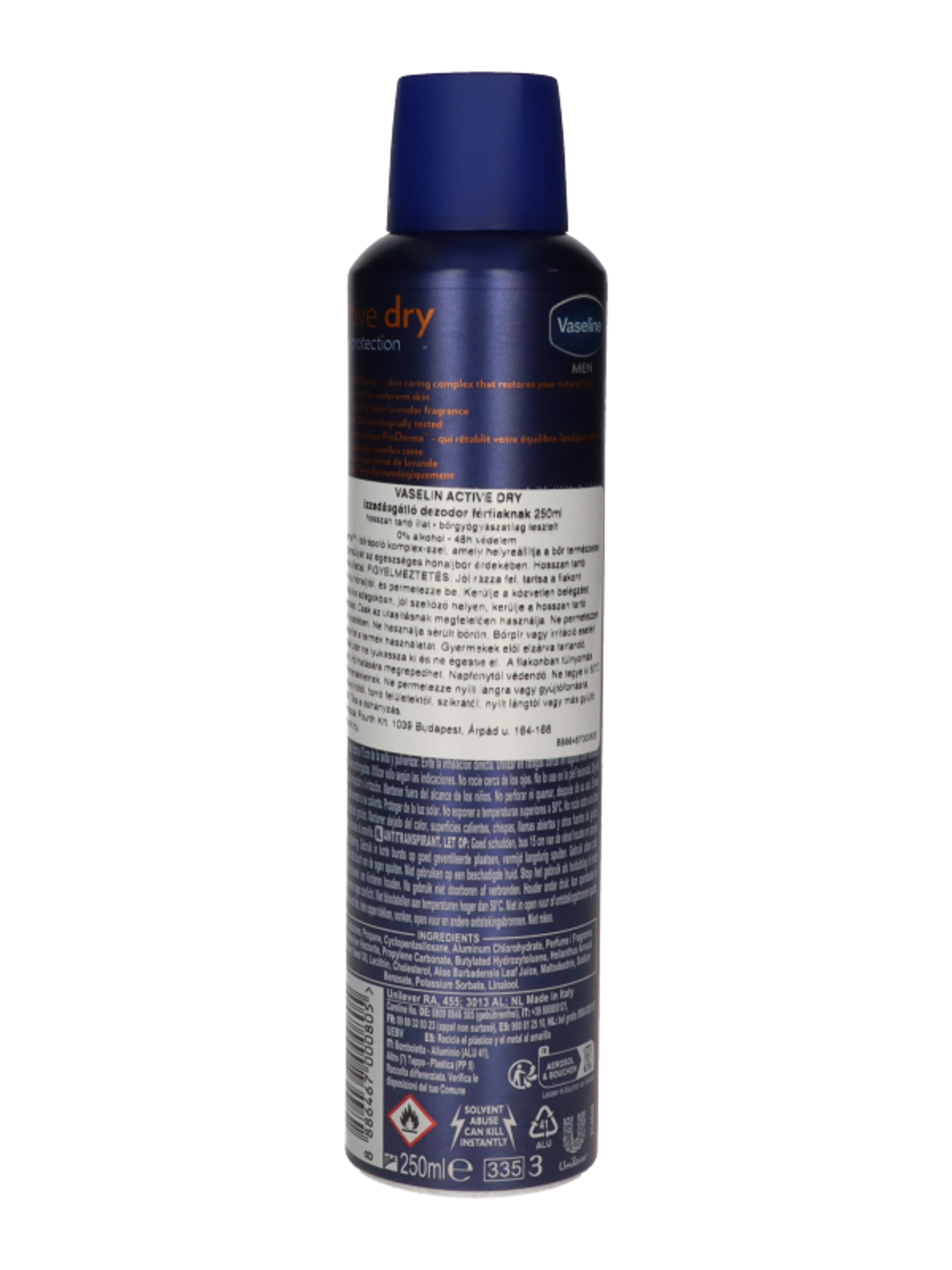 Vaseline Men Active Dry dezodor spray - 250 ml-2