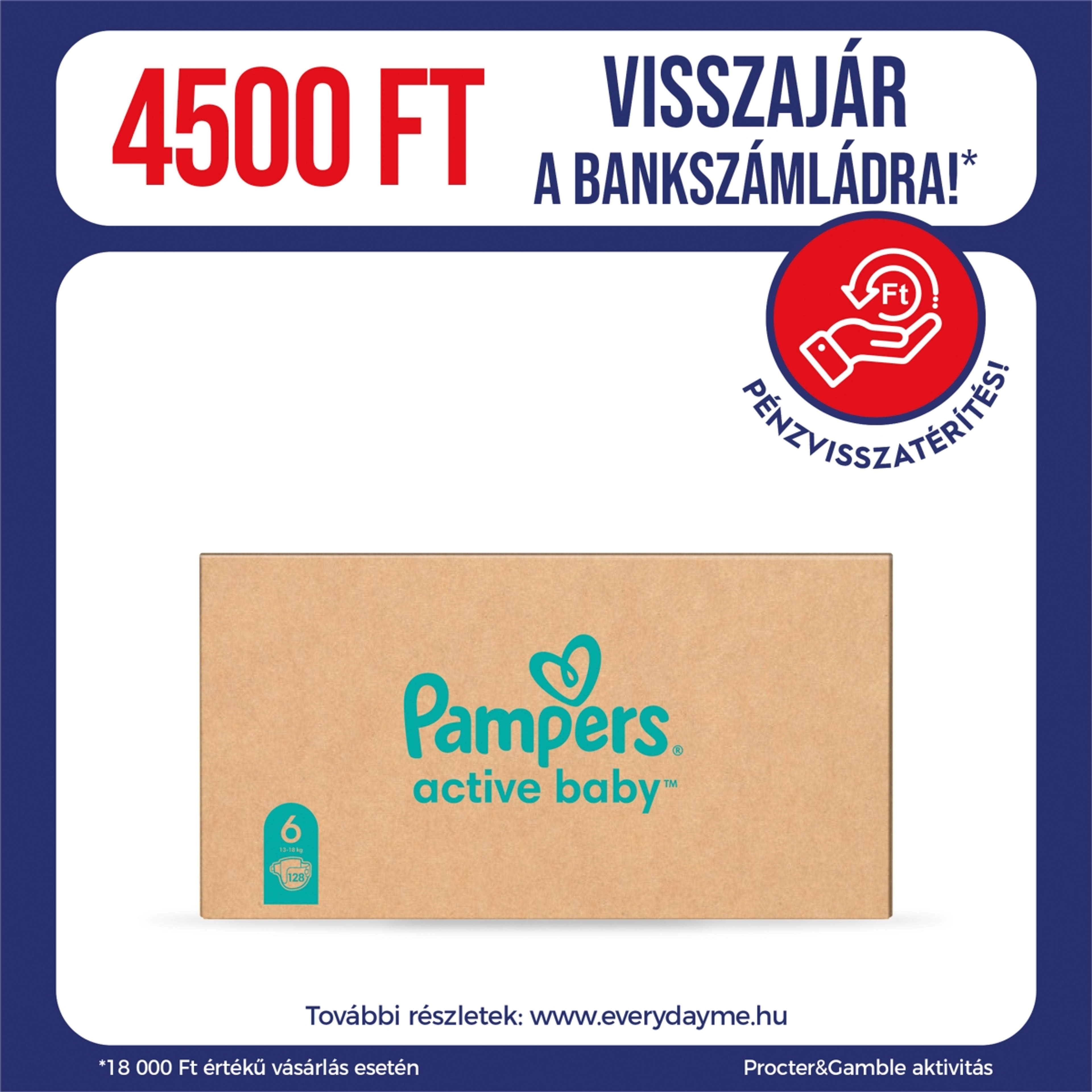 Pampers Active baby Monthly Pack 6 13-18 kg - 128 db