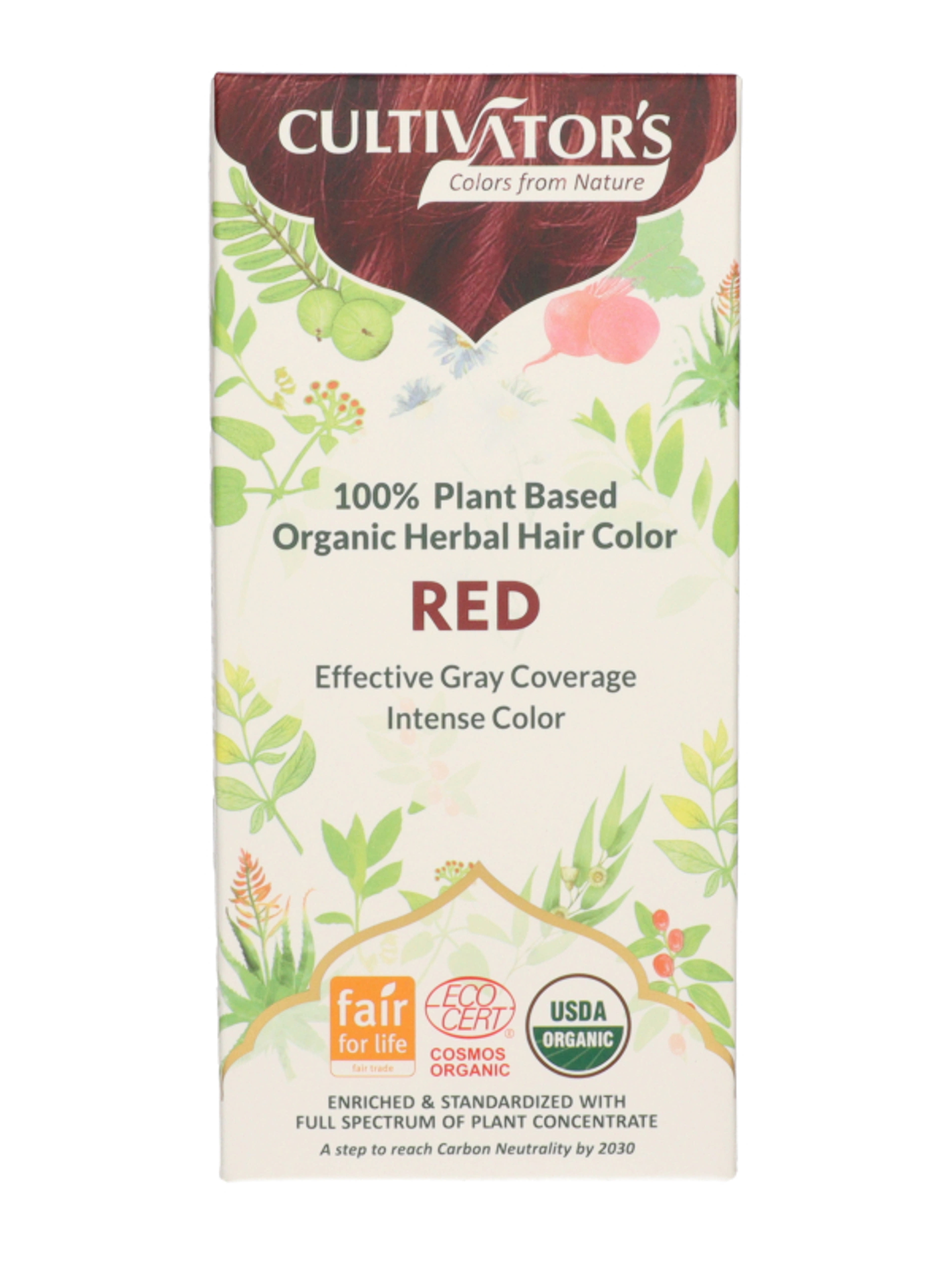 Cultivator's Natural hajfesték /13 piros - 100 g