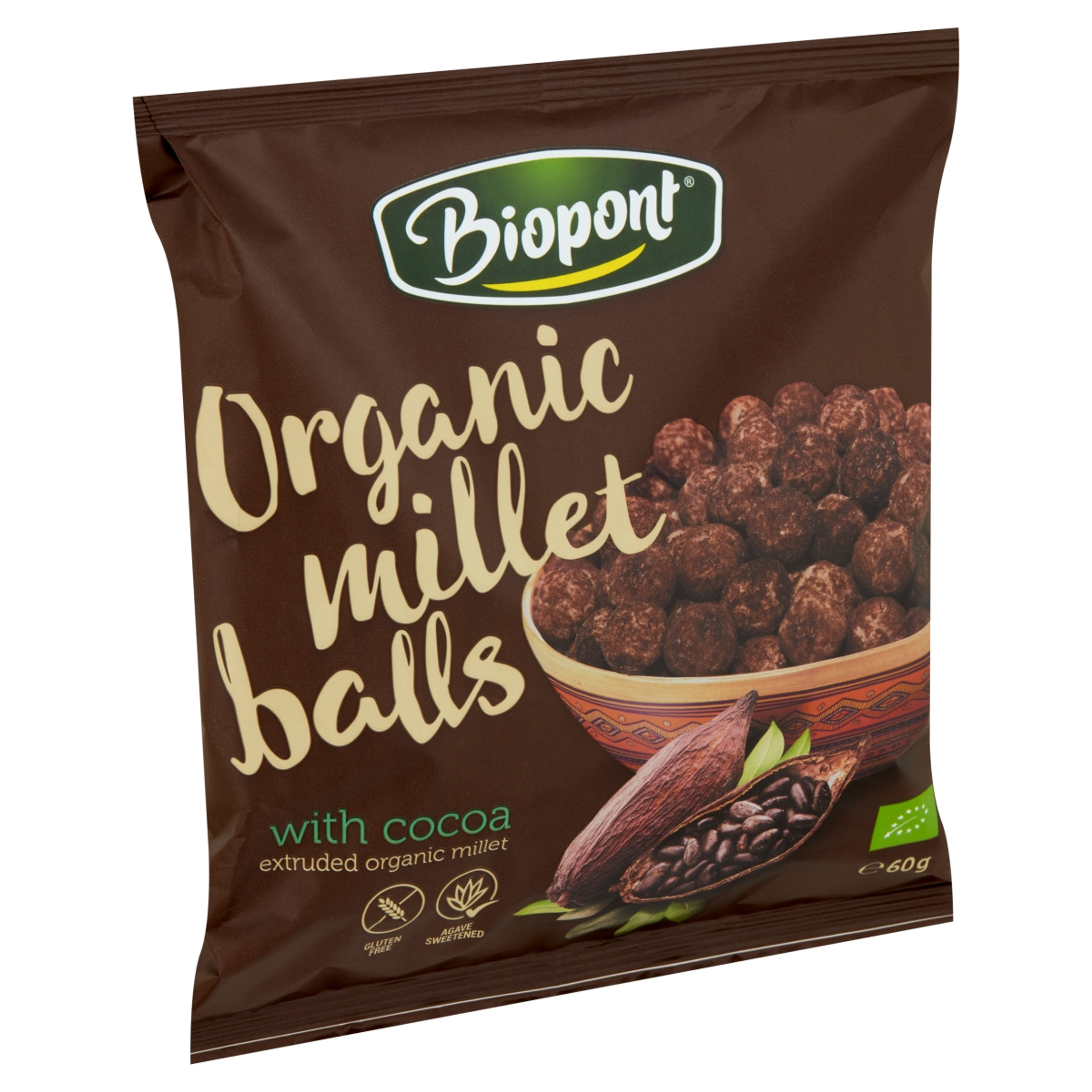 Biopont bio extrudált kölesgolyó kakaós - 60 g-2
