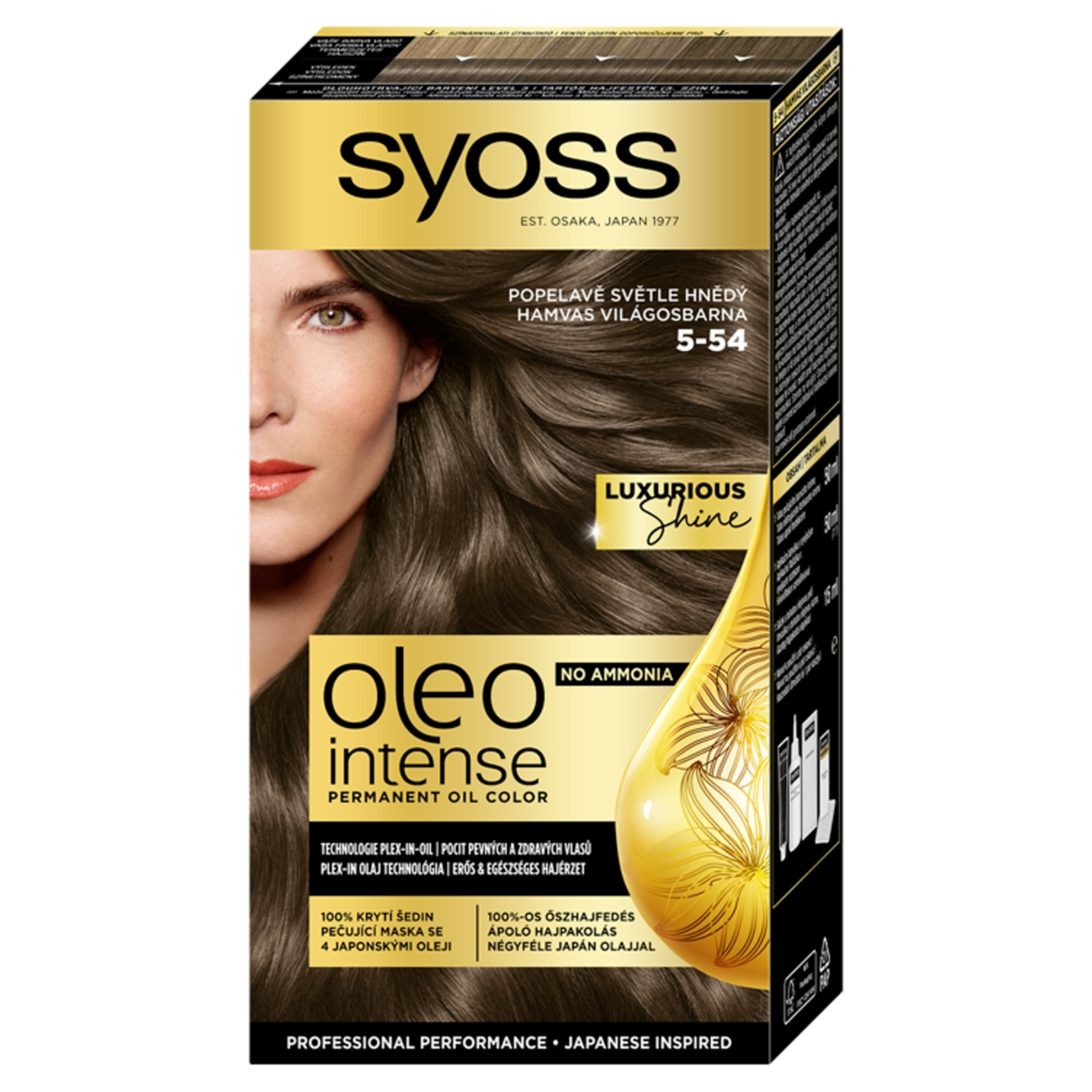 Syoss Oleo Intense tartós hajfesték 5-54 hamvas világos barna - 1 db-1