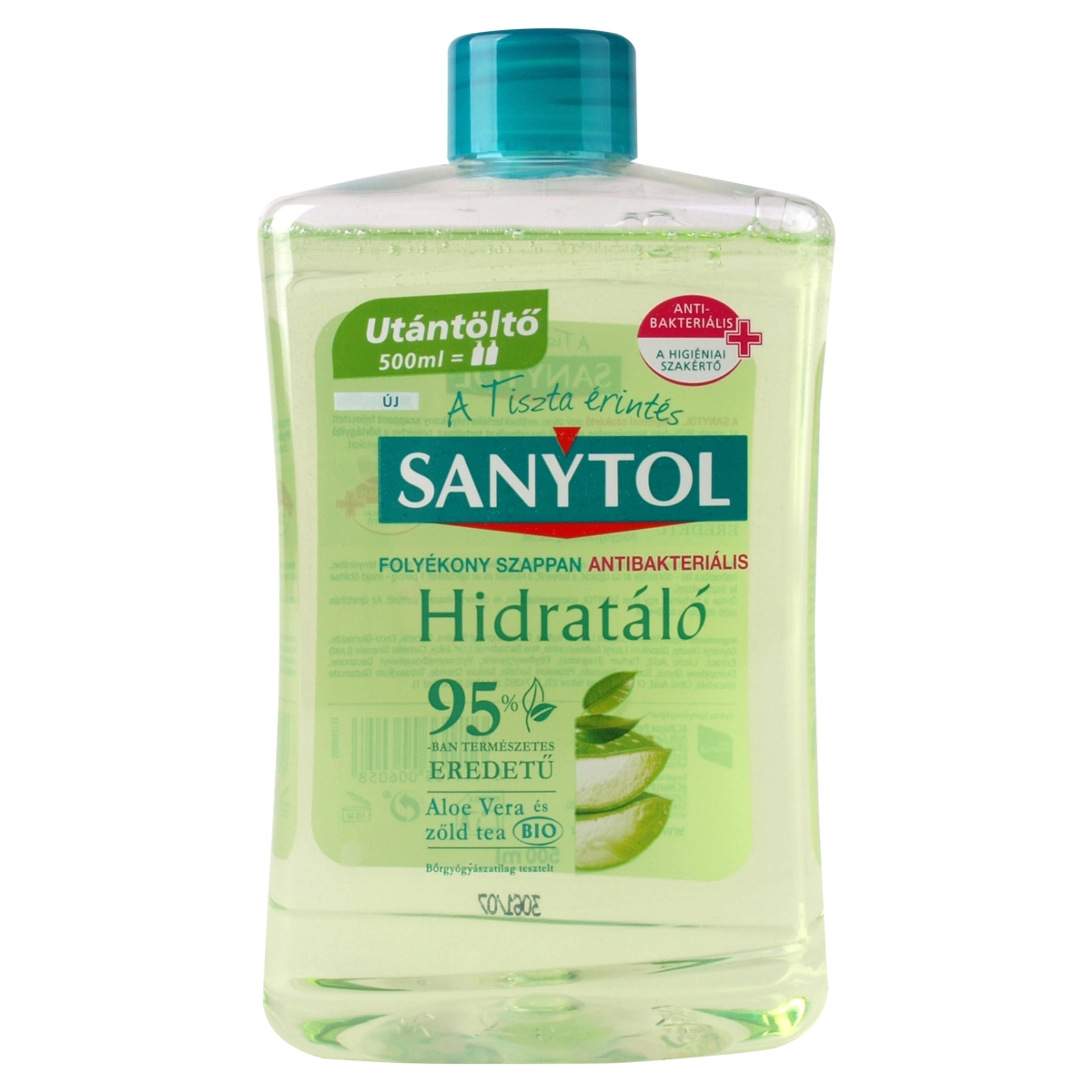 Sanytol antibakteriális folyékony szappan utántöltő zöld teával és aloe verával - 500 ml-2