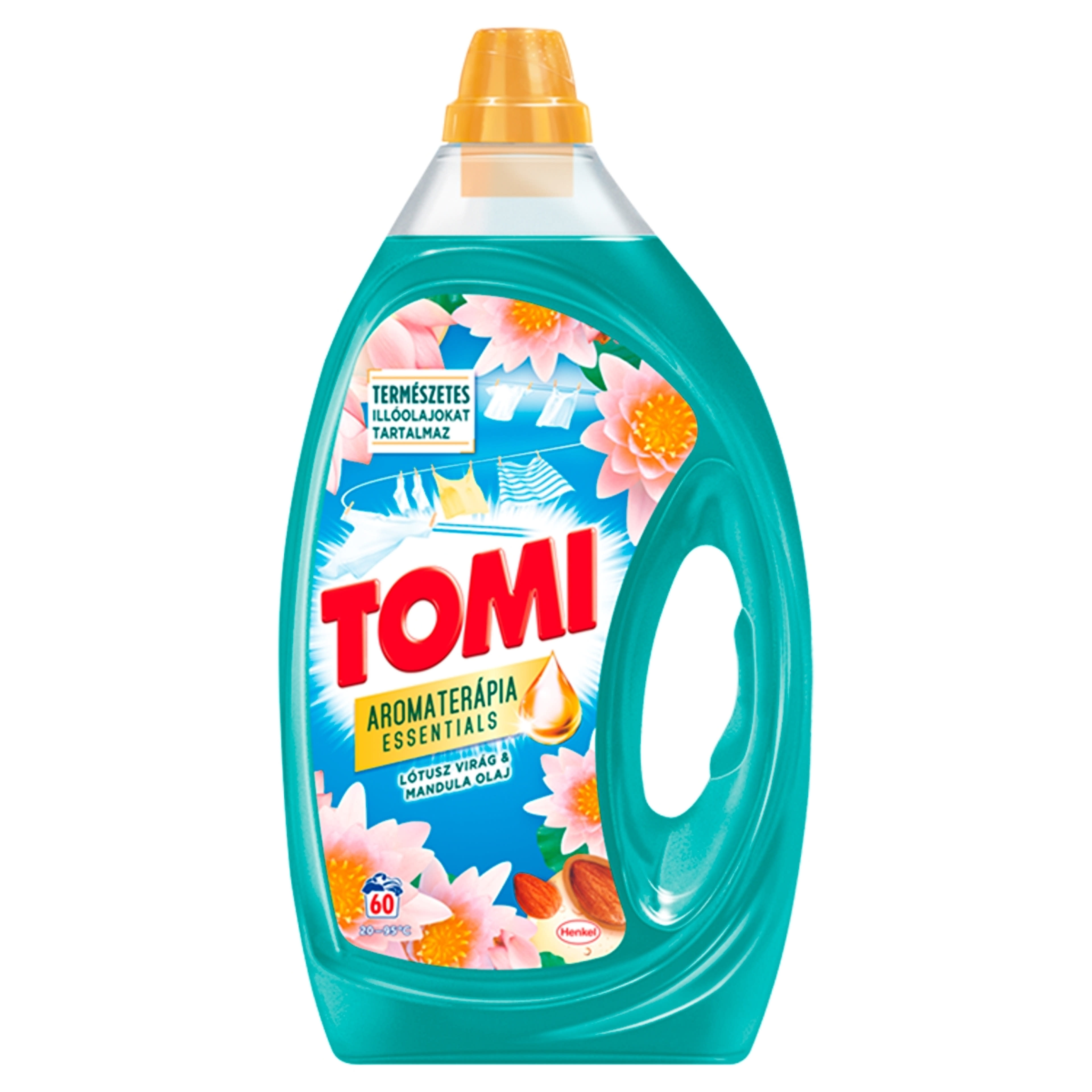 Tomi Aromaterápia Lótusz virág Mandula olaj mosógél, 60 mosás - 3 l-1