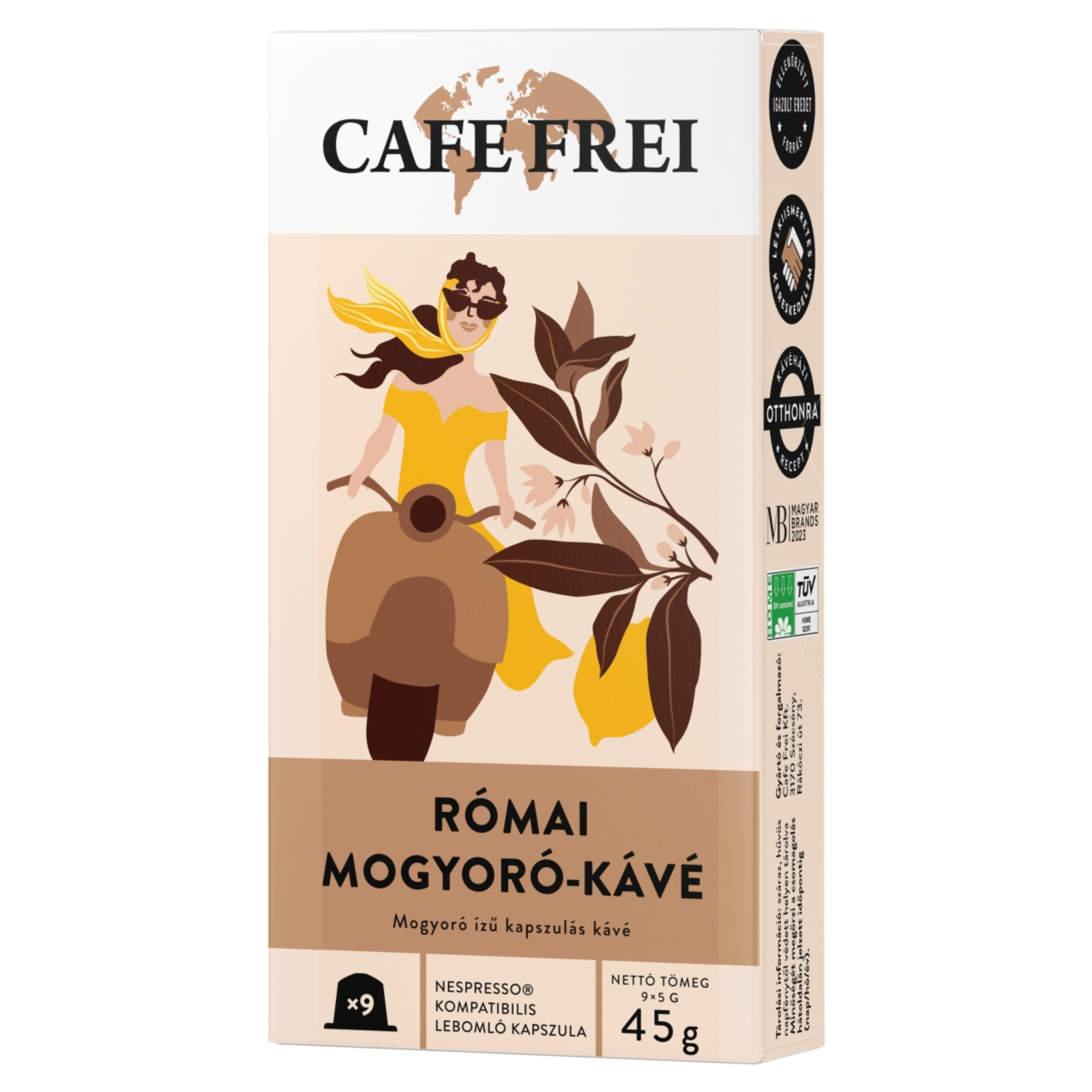Cafe Frei Nespresso római mogyoró kávékapszula - 9 db