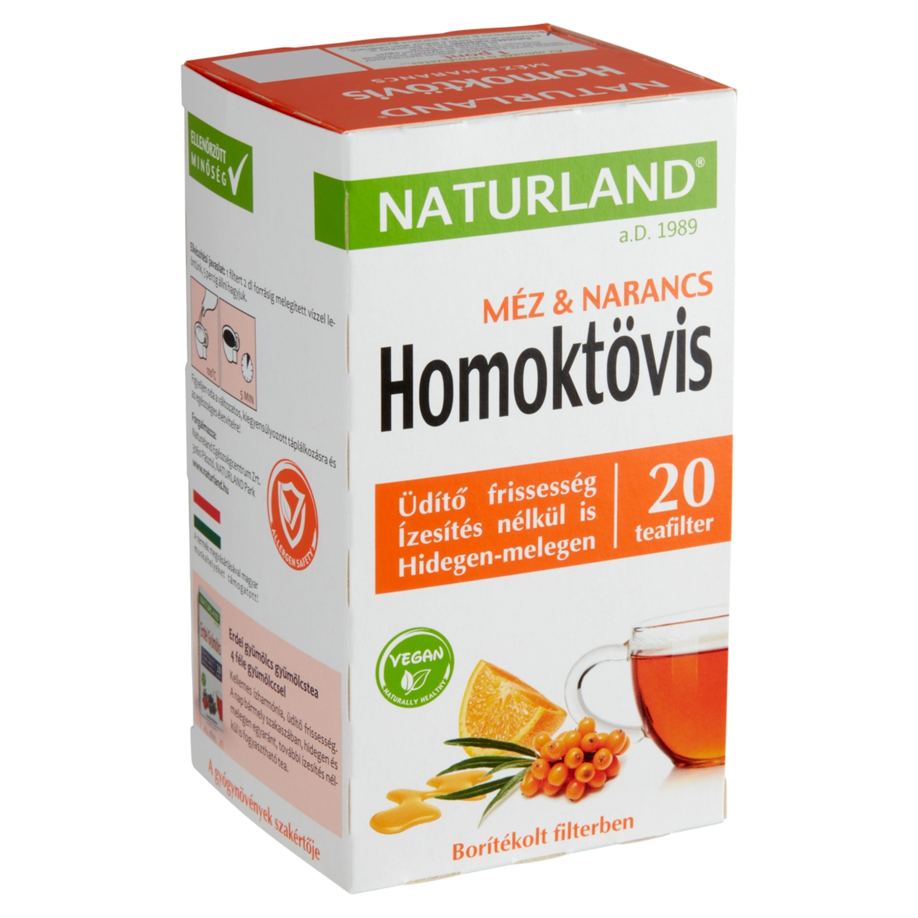 Naturland homoktövis - méz - narancs ízesítésu tea - 40 g-2