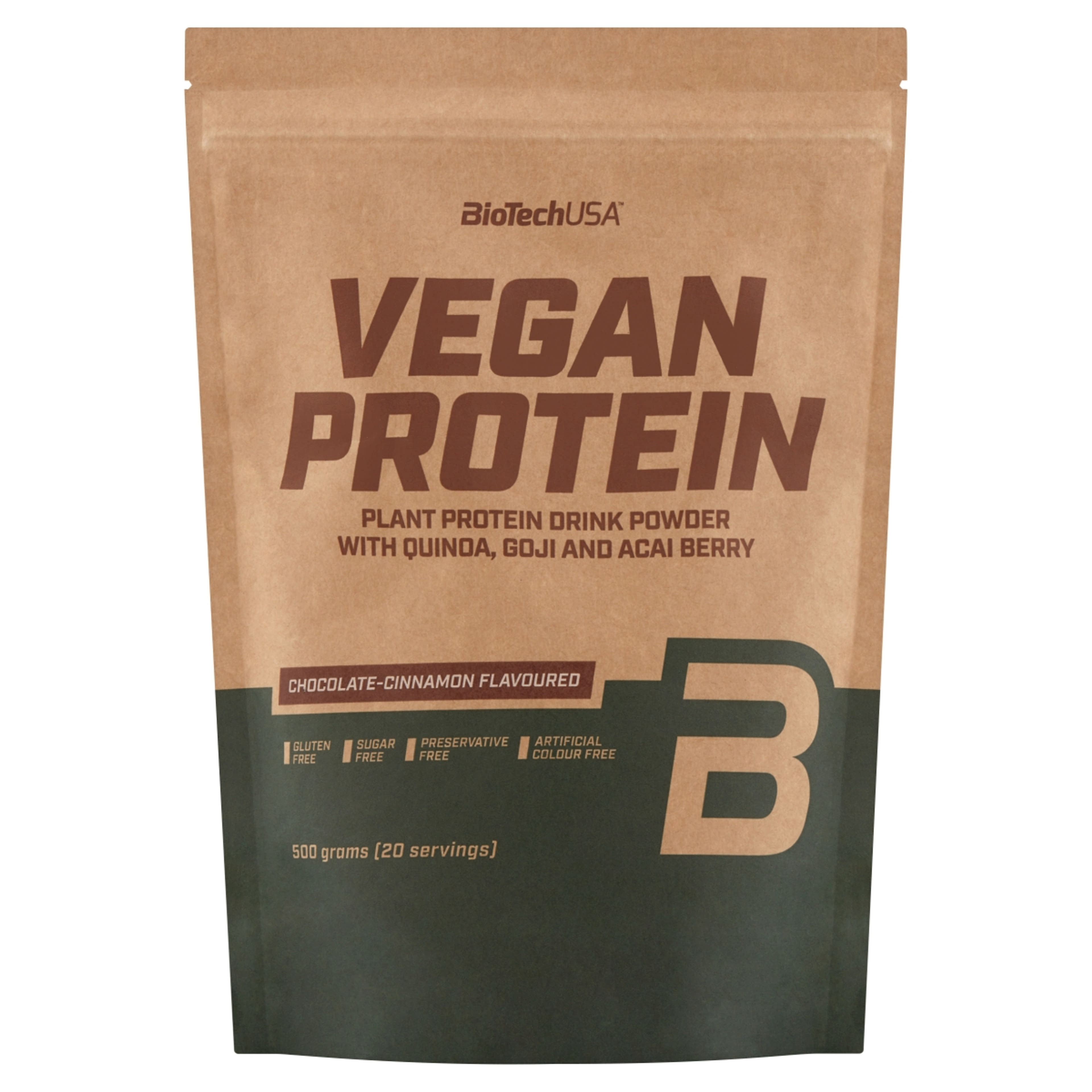 BioTechUSA Vegan Protein csokoládé - fahéj italpor - 500 g