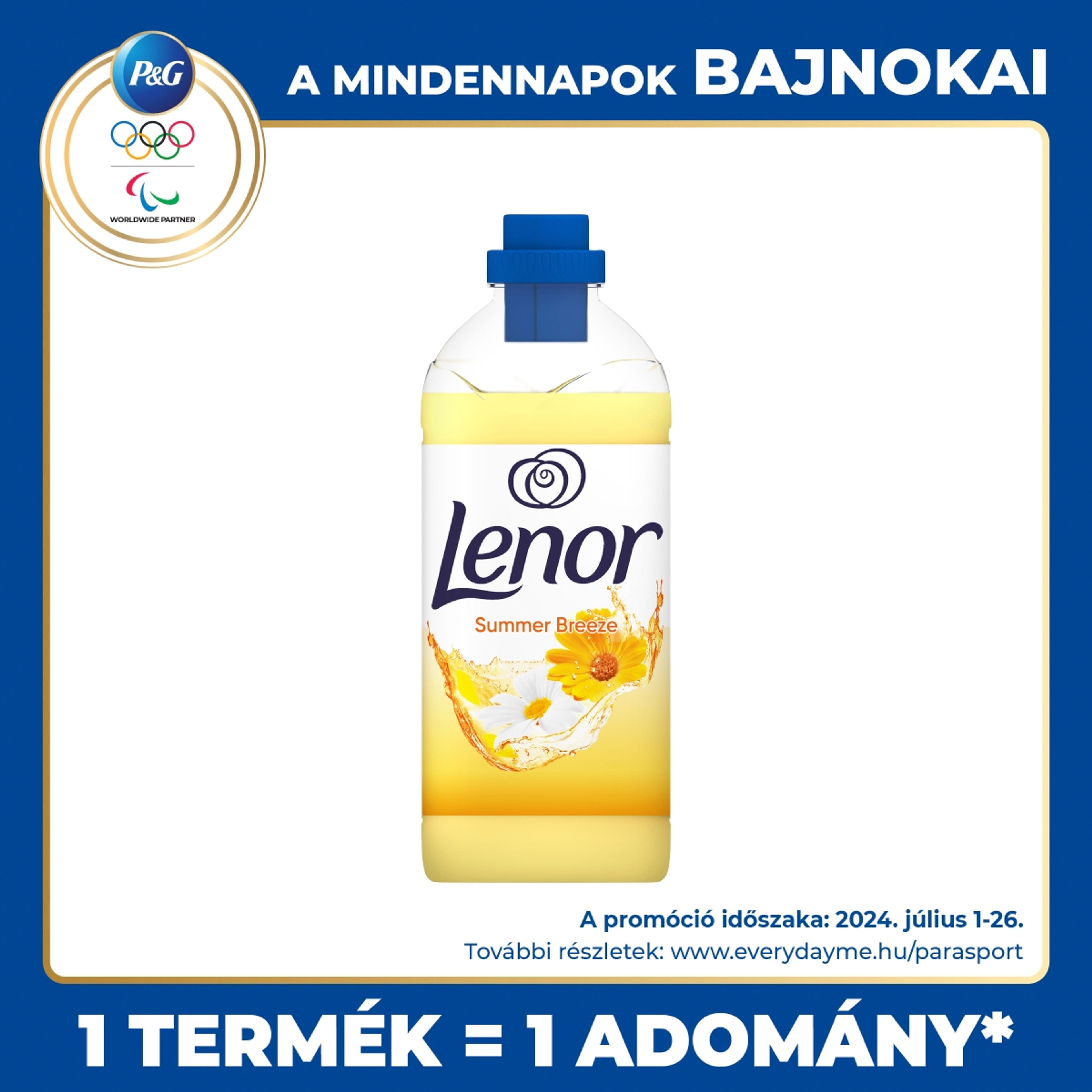 Lenor Summer Breeze öblítő 64 mosáshoz - 1600 ml-1