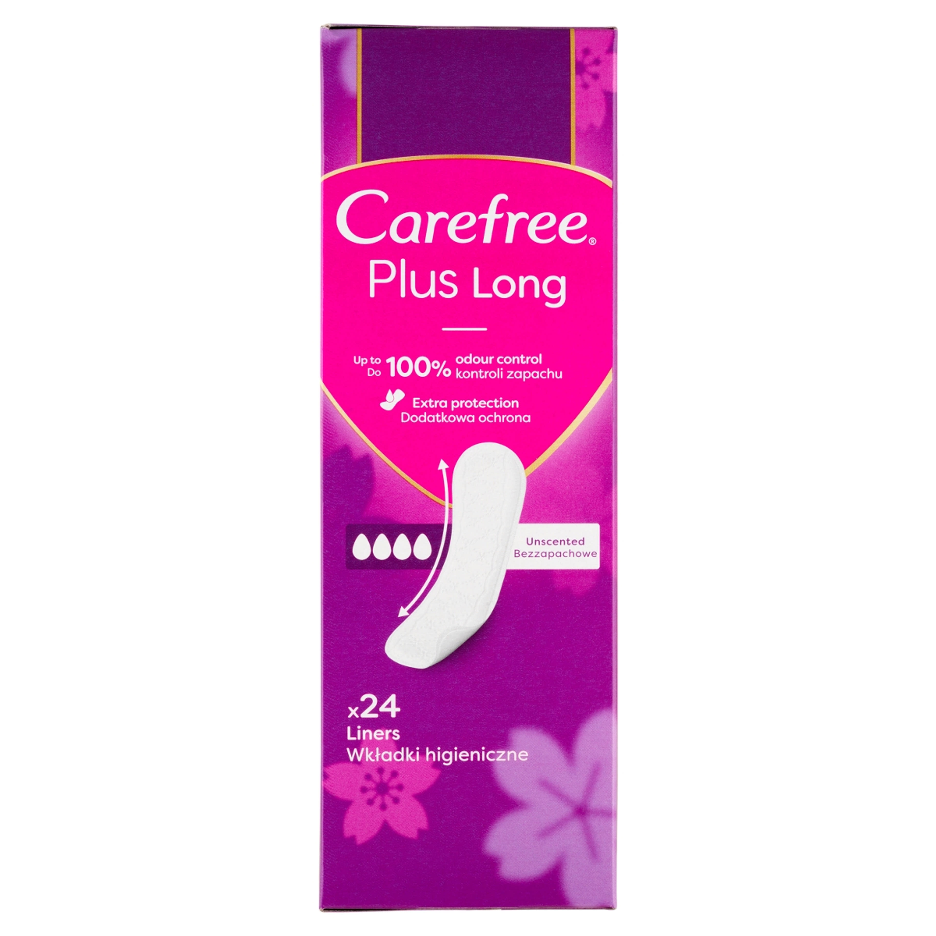 Carefree Plus Long tisztasági betét lágy illattal - 24 db-1